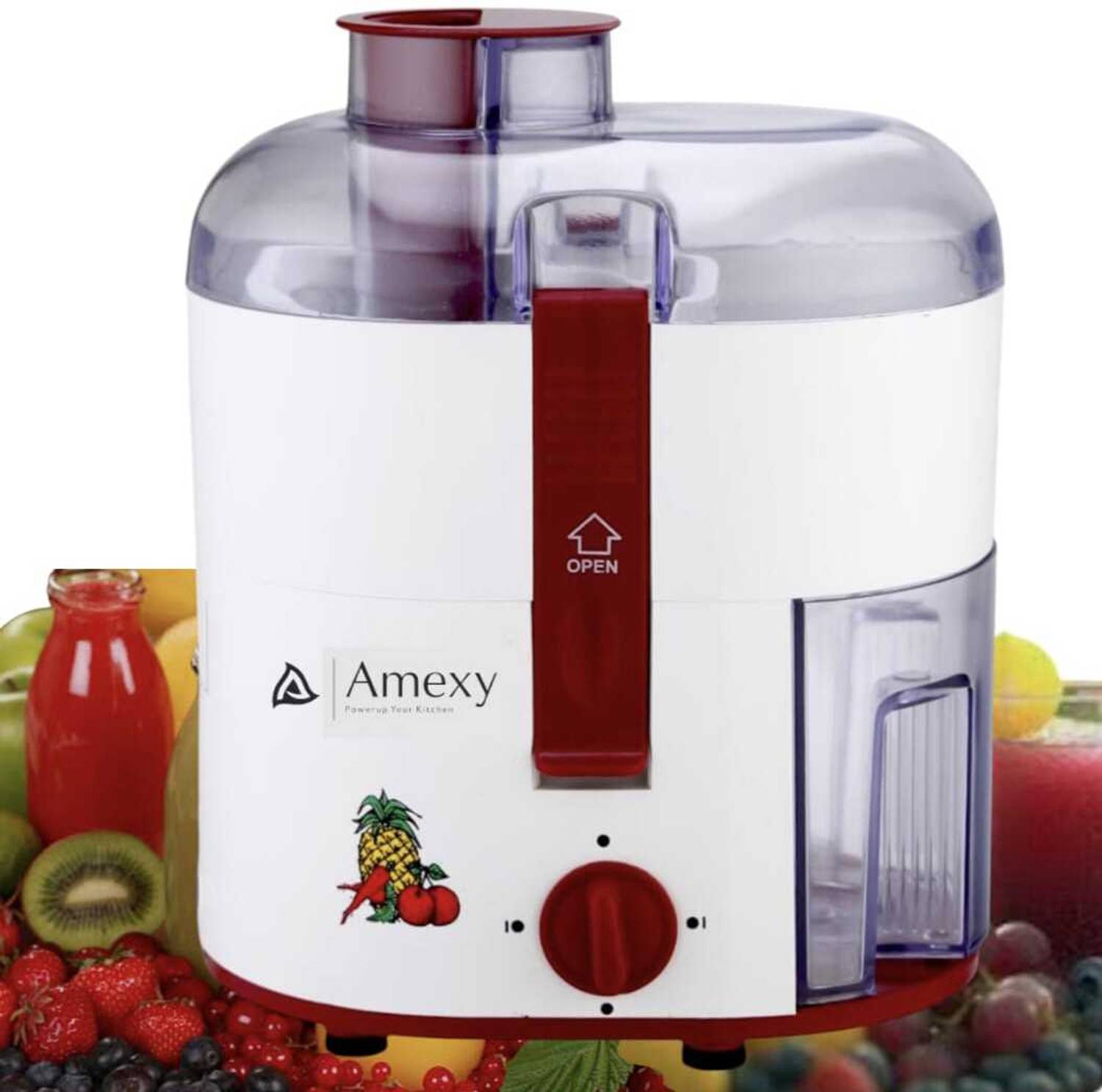 Amexy juicer white/Cherry 750Watt 750 W Juicer