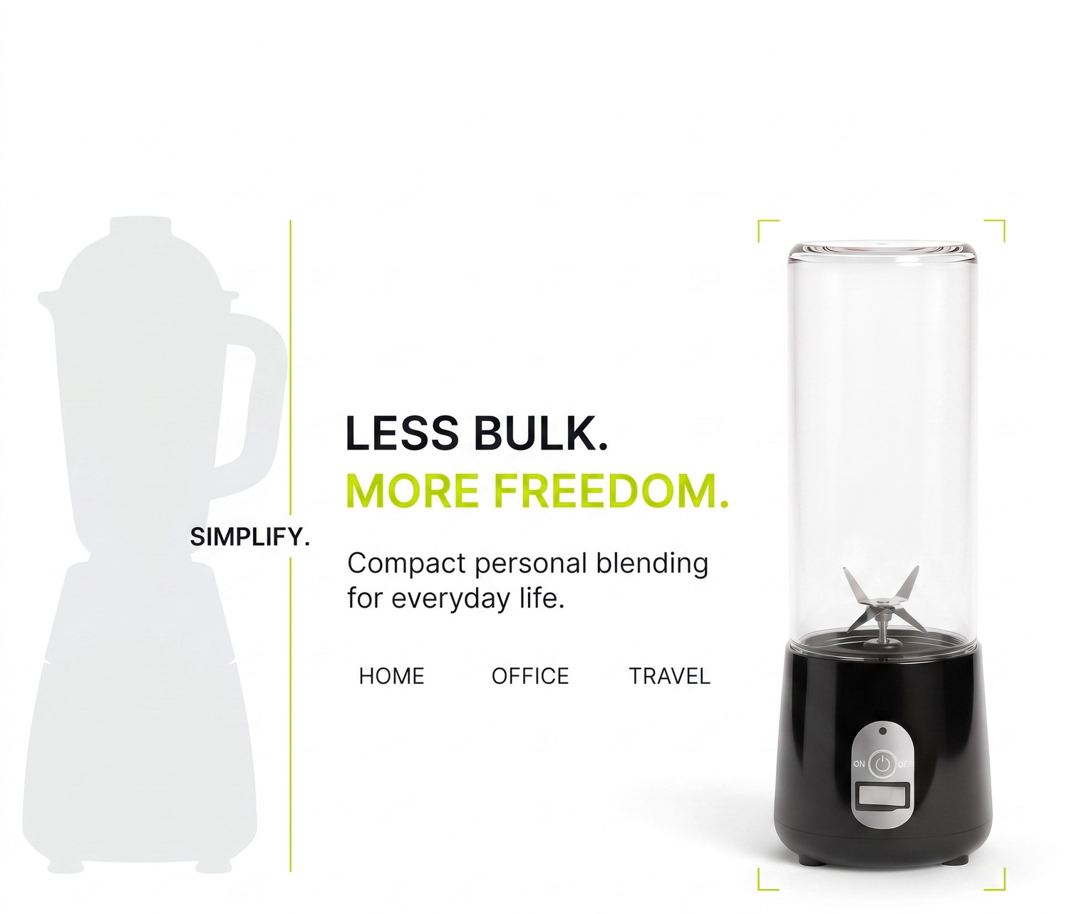 Image of blendjet Portable Blender Mixer Juicer Grinder 420ml 1500mAh USB Rechargeable 6 Blades 150 W Juicer Mixer Grinder