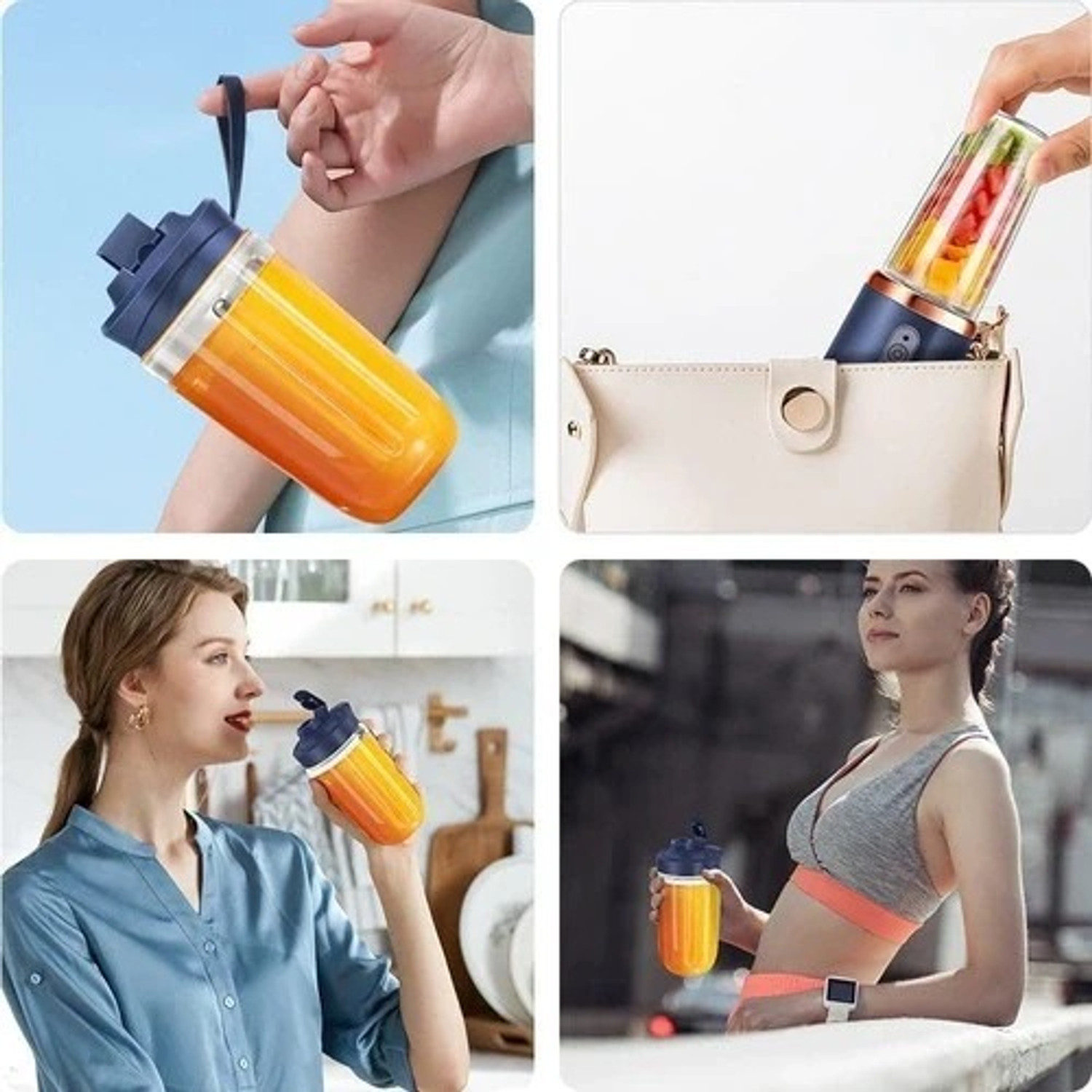 Image of CITRODA Portable USB Rechargeable Juicer Blender | Mini Personal Mixer for Smoothies 40 W Juicer Mixer Grinder