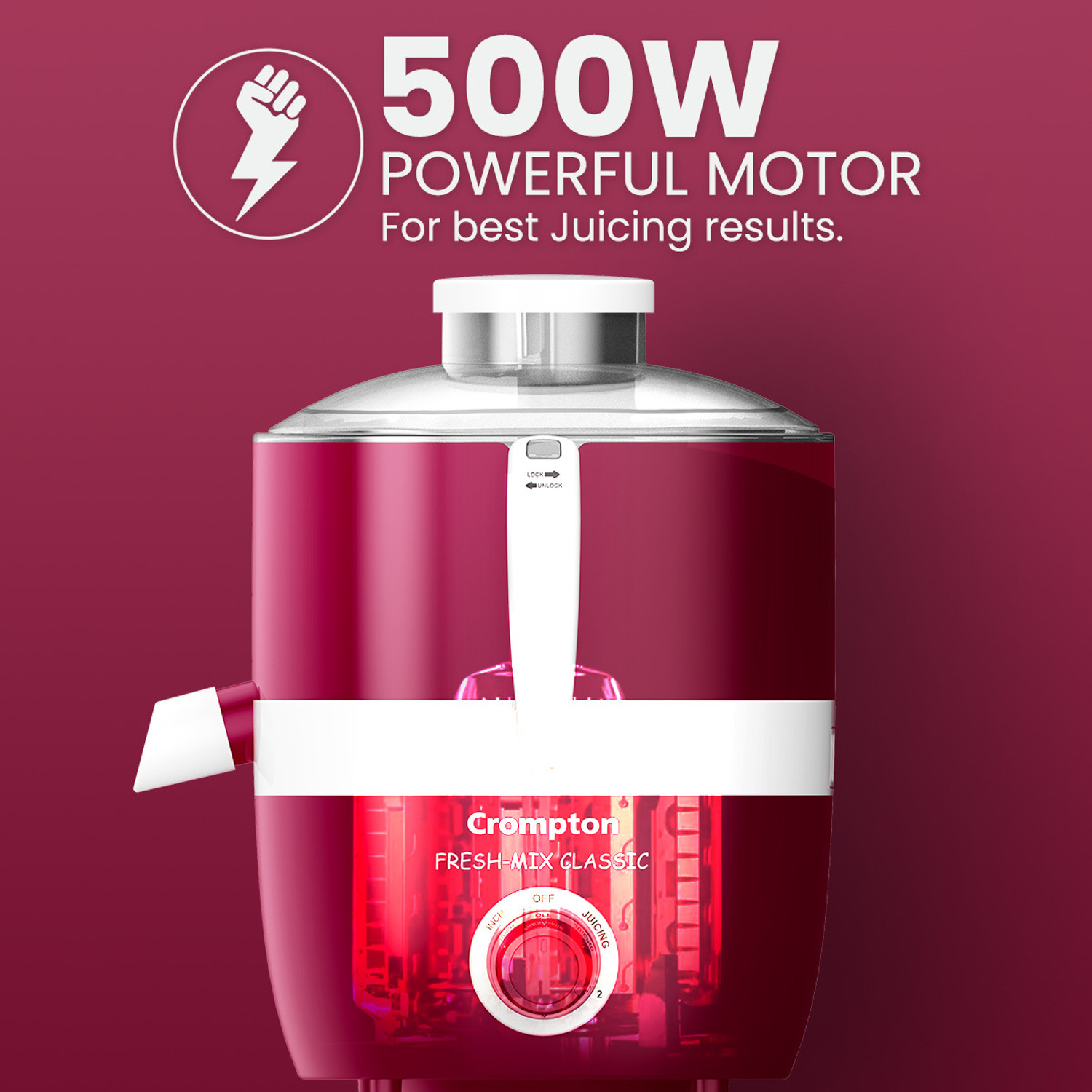 Image of Crompton Fresh Mix Classic 500 W Juicer