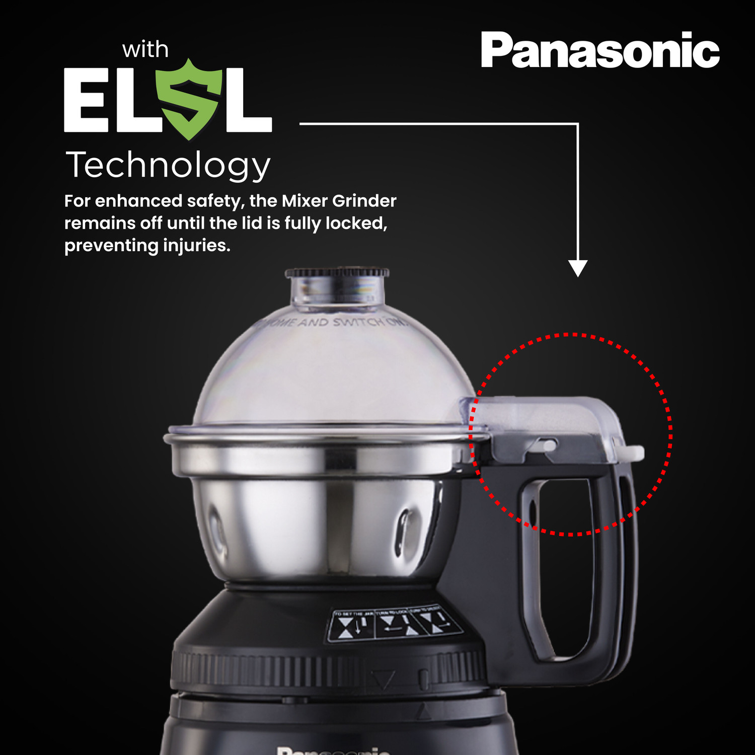 Image of Panasonic MX-AE486 Heavy Duty Monster Series 23000-RPM Powerful 2000 W Mixer Grinder