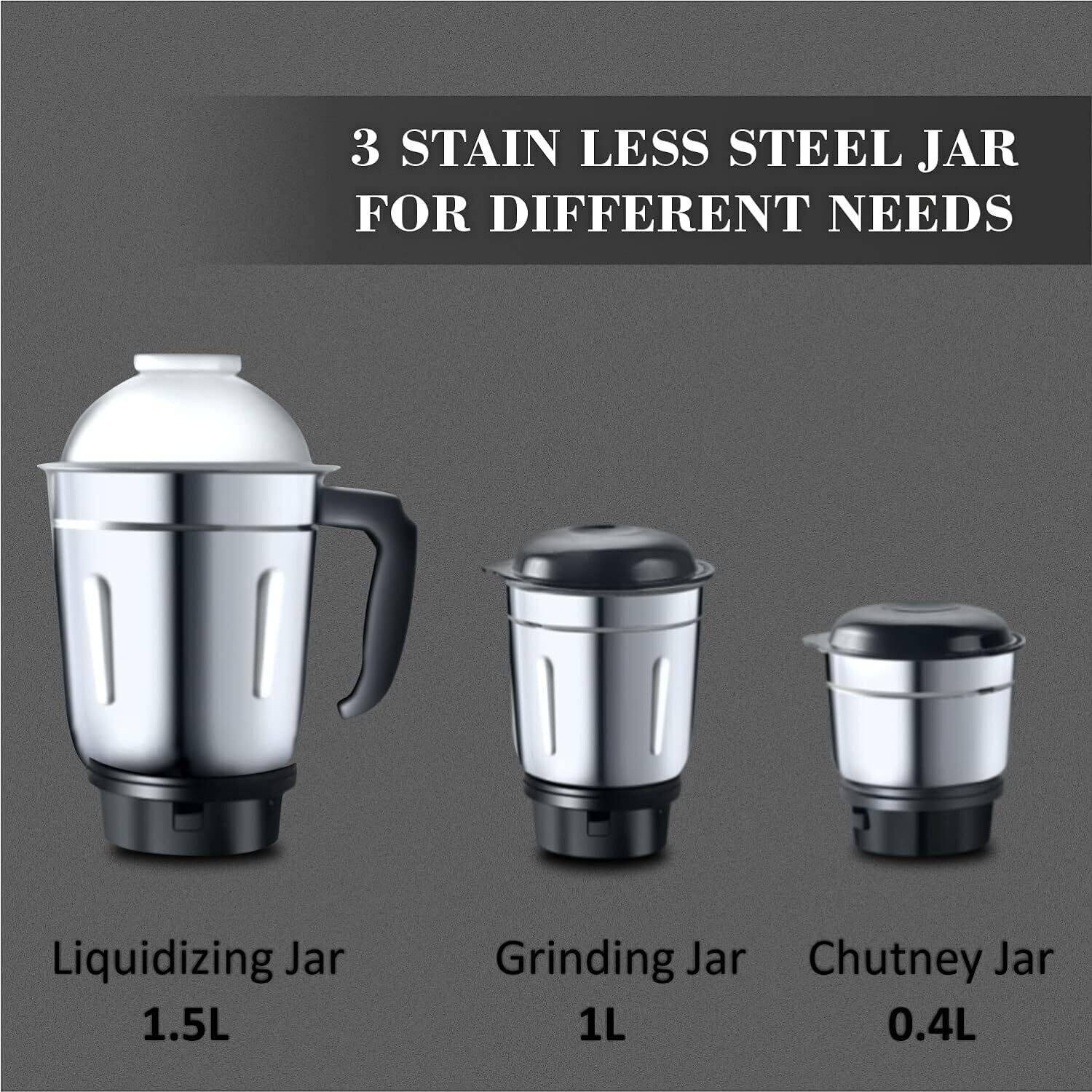 DIGISMART 3 JARS 600 W Mixer Grinder - Image 5
