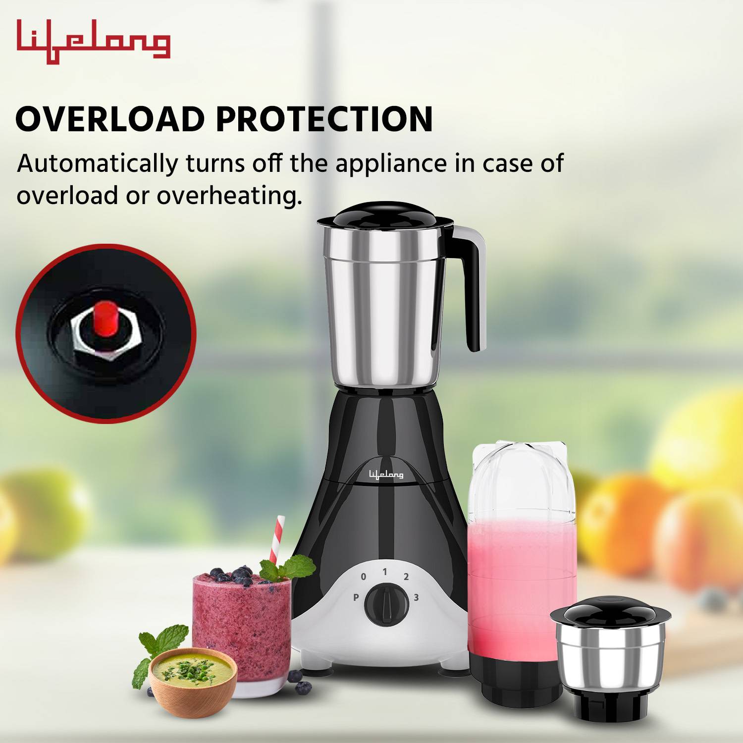 Lifelong LLMG39 500W Mixer Grinder - Image 4