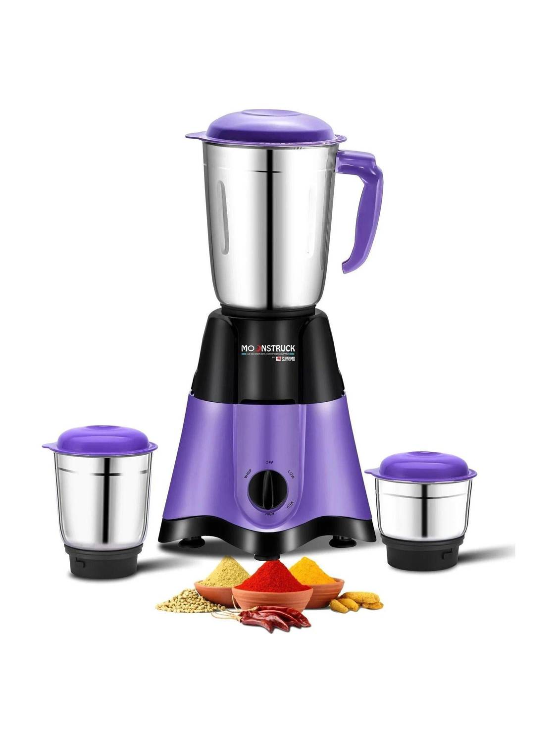 Moonstruck Dusk 3 Jar Set 750 W Juicer Mixer Grinder