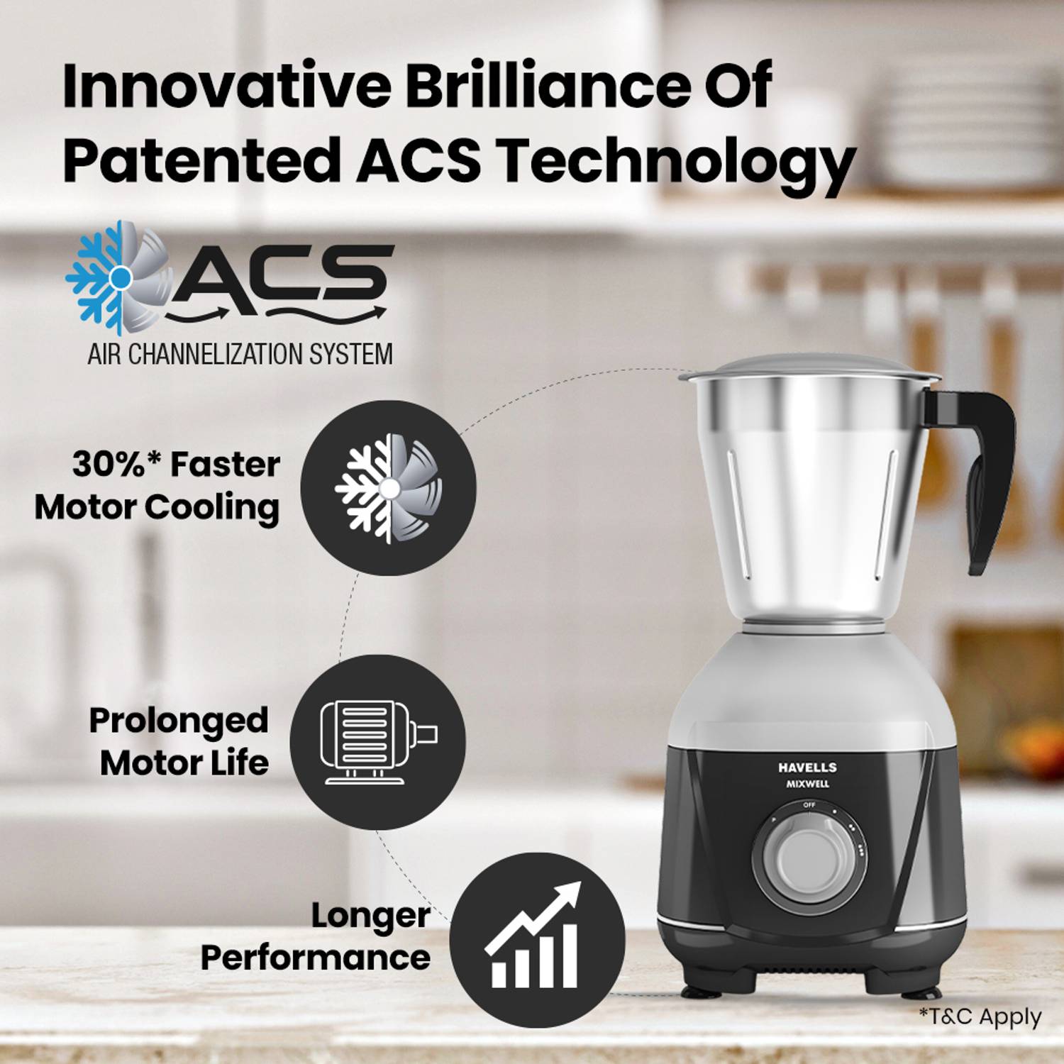 HAVELLS GHFMGCIE050 500 W Mixer Grinder - Image 3