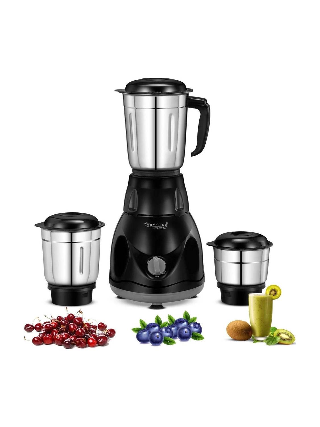 Skystar Diamond 3 Jar 750 W Juicer Mixer Grinder