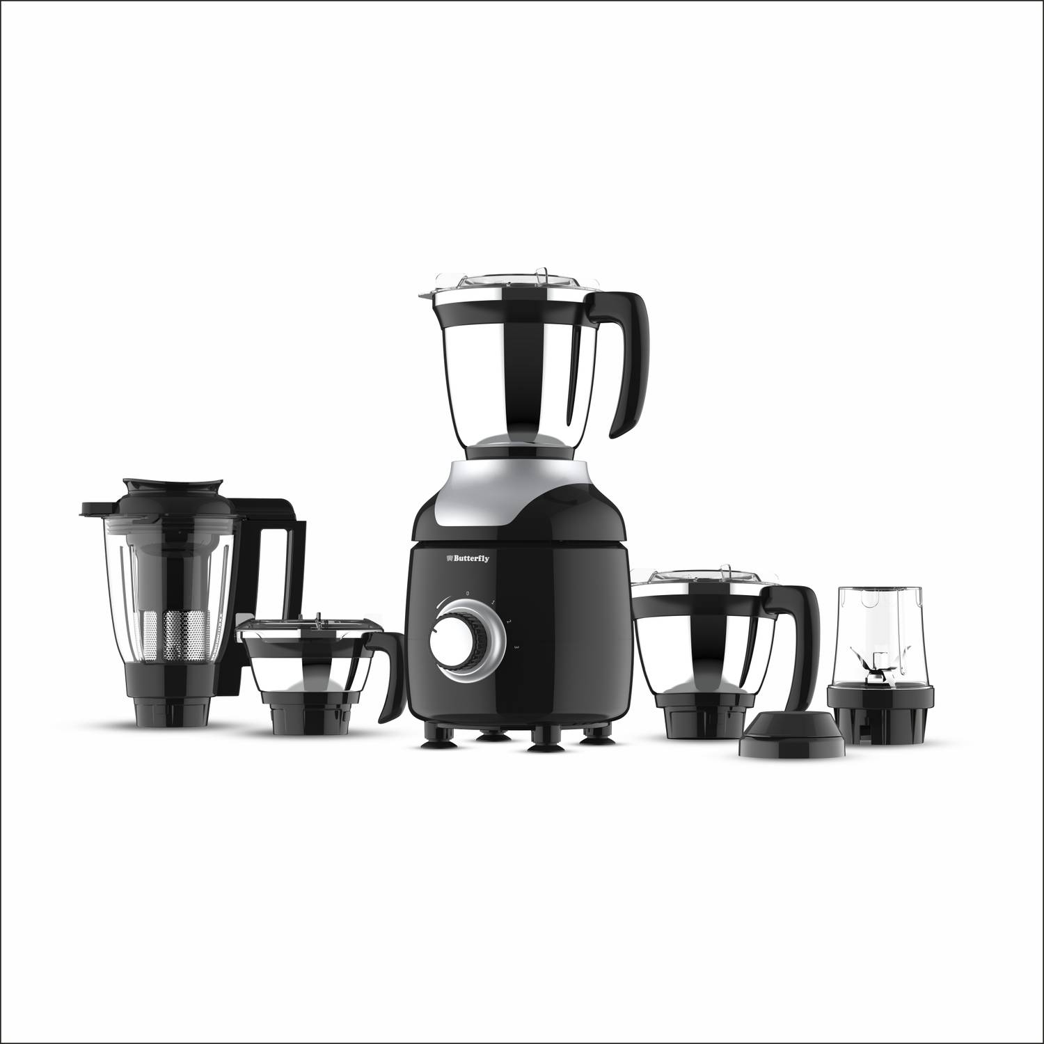 Butterfly Ziera Chrome with Tornado Blade 750 W Juicer Mixer Grinder