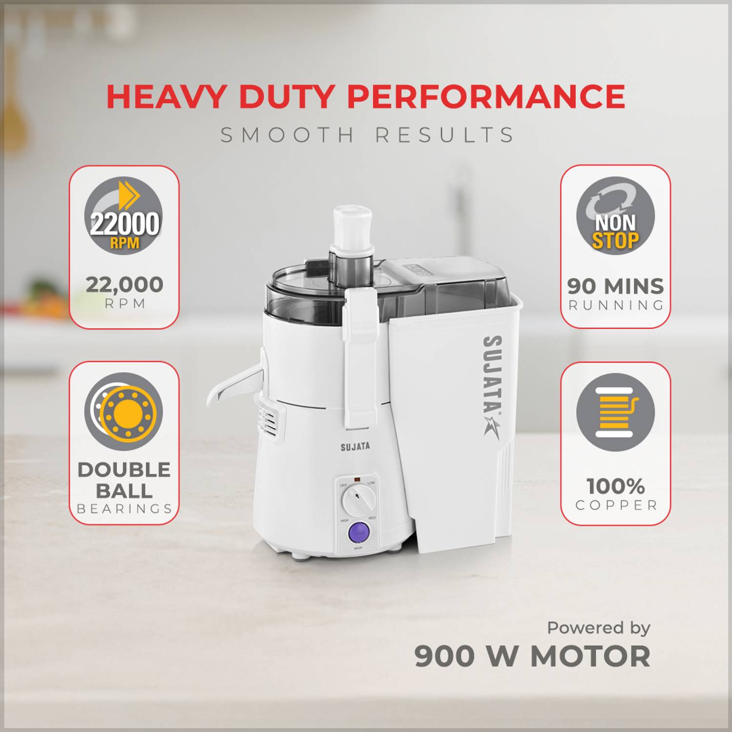 Sujata Multimix 900 W Juicer Mixer Grinder - Image 3