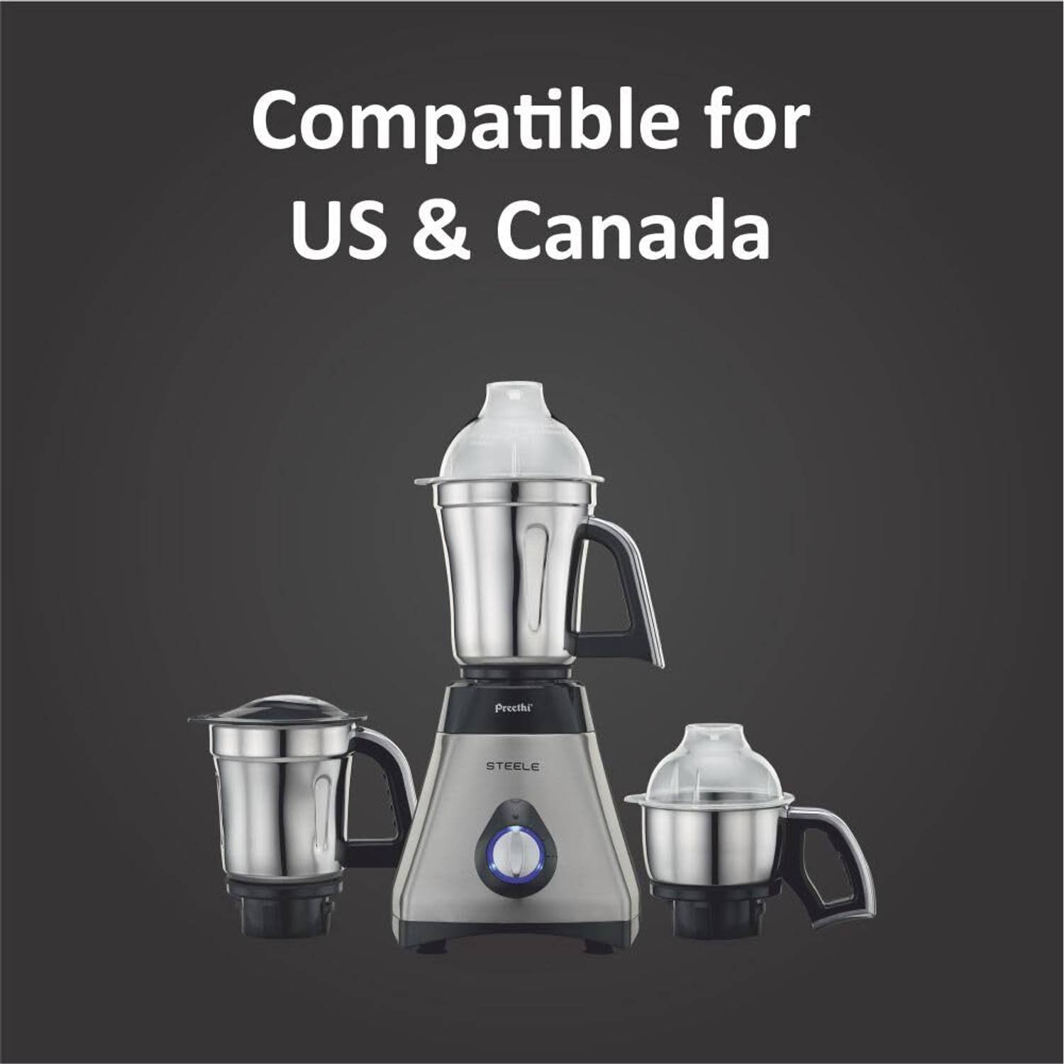 【2025.2月購入】インド製Preethi Steele ミキサー 3容器付き Preethi Steele 550 W Mixer Grinder Price in India - Buy Preethi