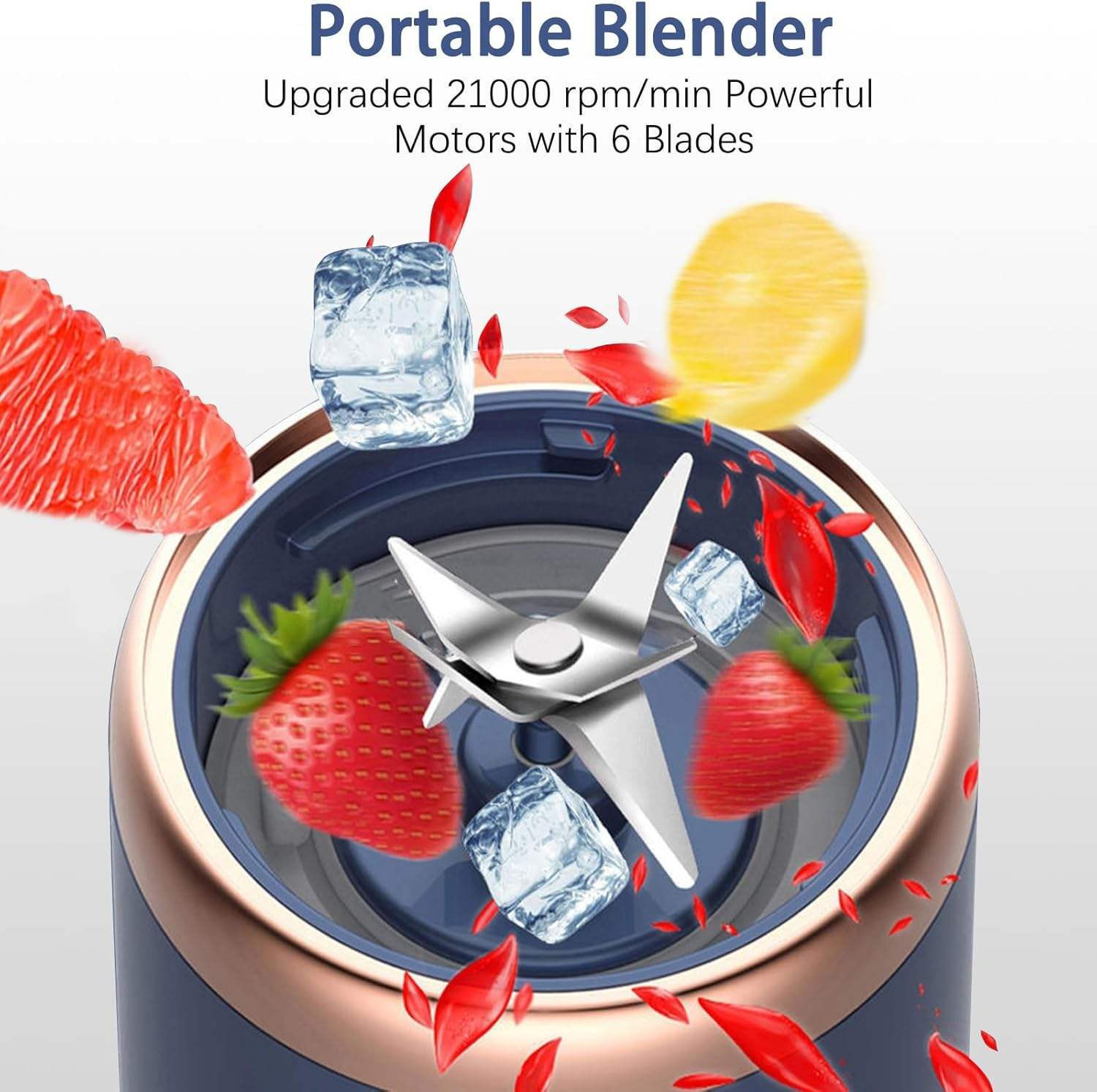 Image of Sasimo Portable Blender Juicer Mixer for Shakes,Smoothies And Juices ice etc USB-C Port 40 W Juicer Mixer Grinder