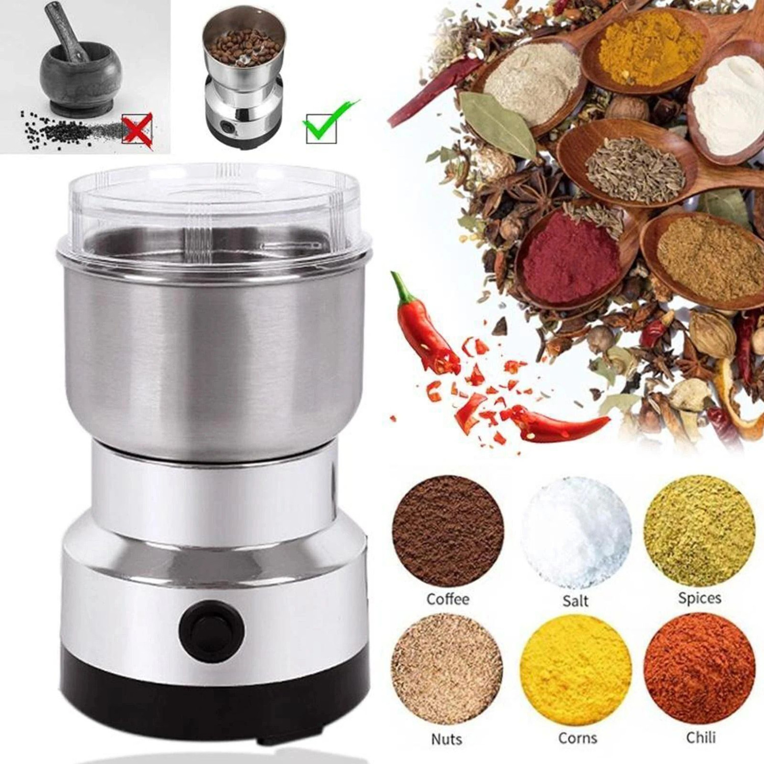 Image of Radhe Folding Jar,Compact Kitchen design Electric Household Grinder W 300 W Juicer Mixer Grinder