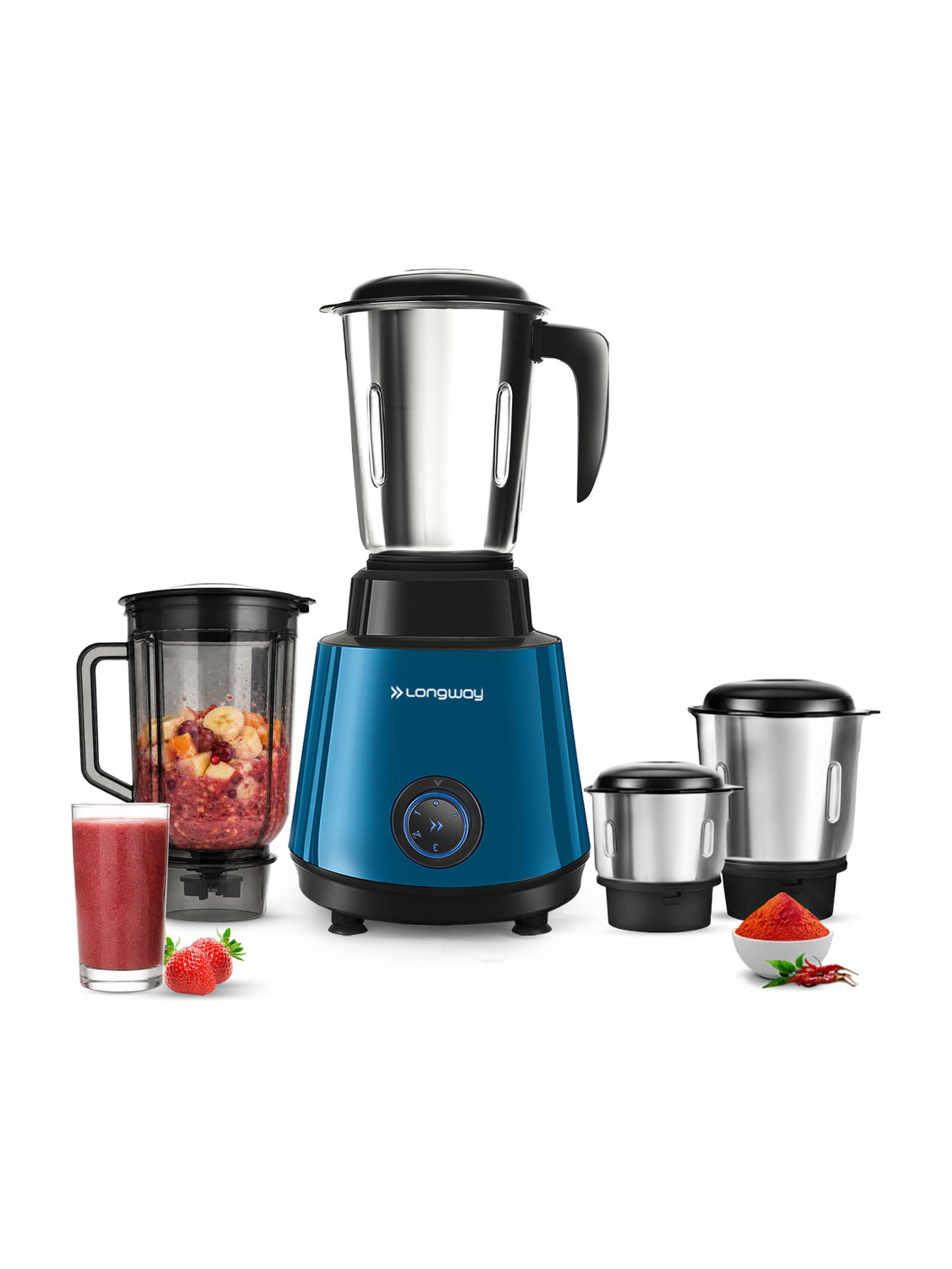Longway Powerful Motor for Grinding, Mixing, Juicing Up to 750 W Juicer Mixer Grinder