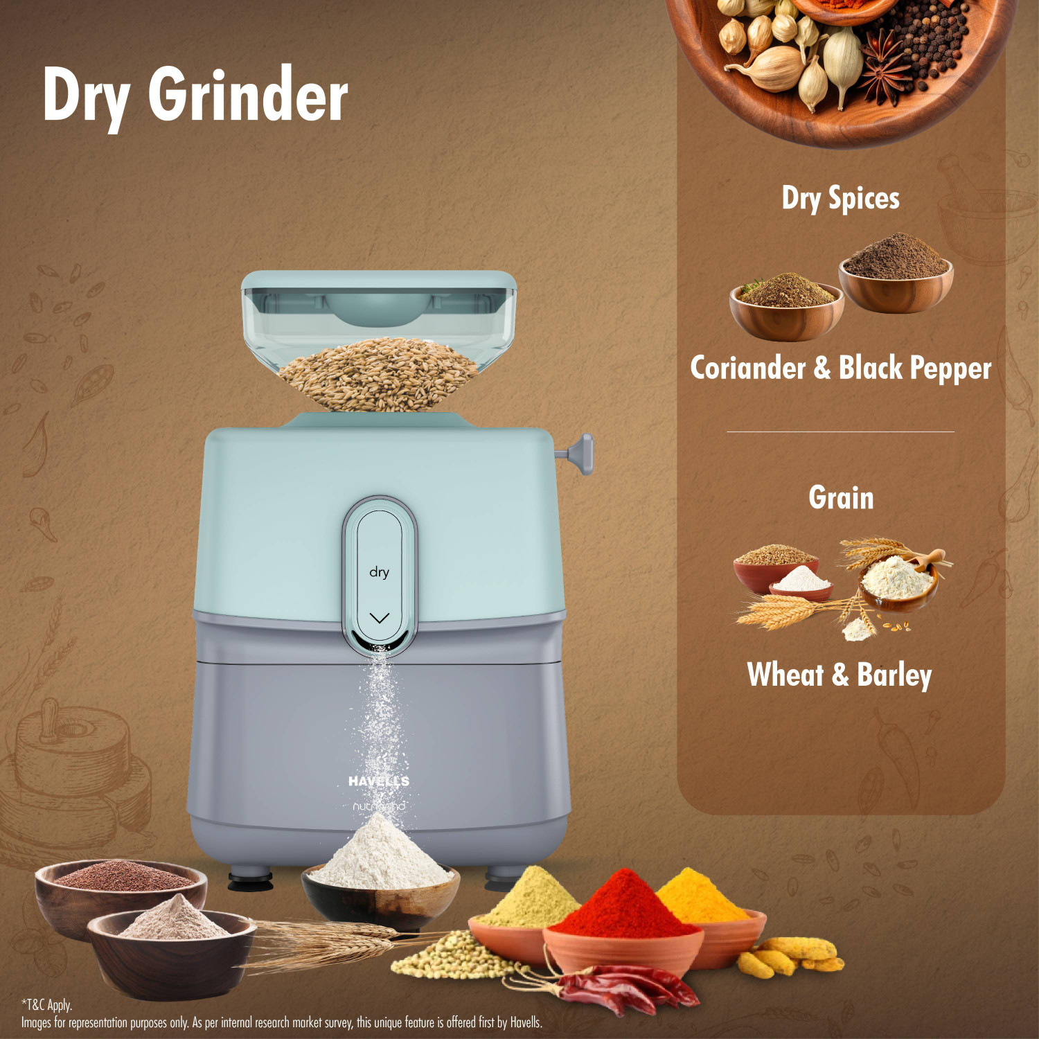 Image of HAVELLS Nutrigrind Wet & Dry Grinder 400 W Mixer Grinder