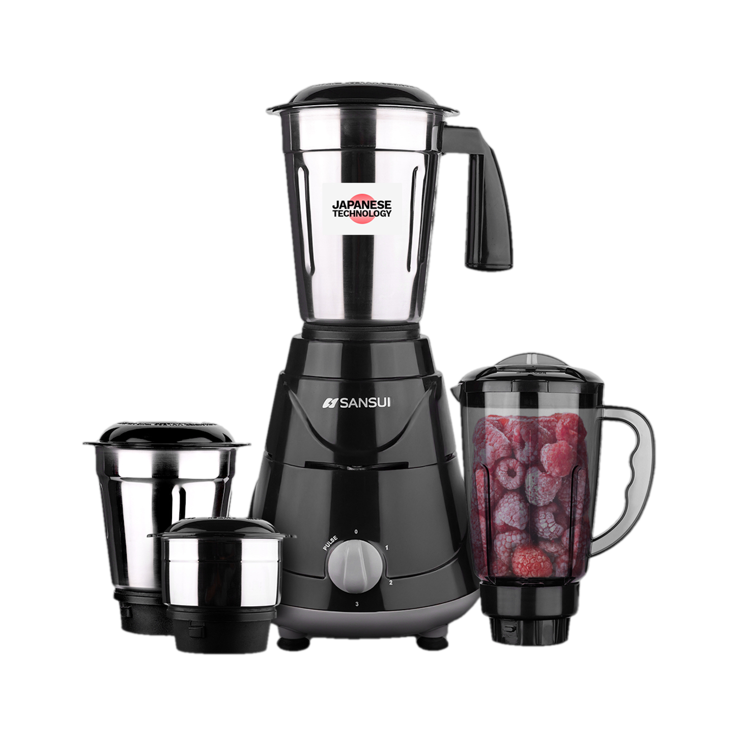 Sansui Pro 500W Juicer Mixer Grinder Black