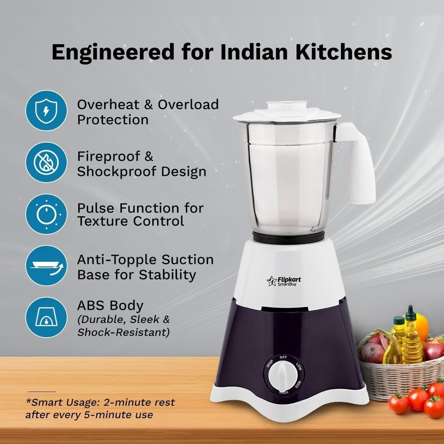 Image of Flipkart SmartBuy Star 500 W Juicer Mixer Grinder