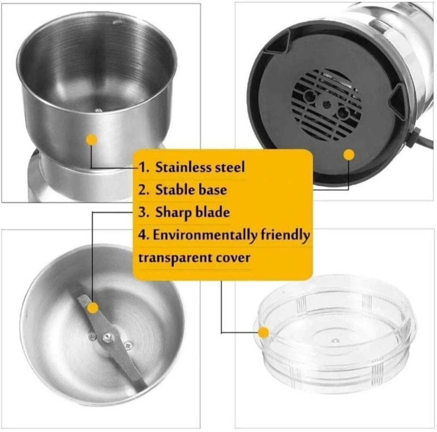 Image of Sedoka Stainless Steel Bowl & Metal Blade 150 Mixer Grinder (1 Jar, White) 300 W Mixer Grinder