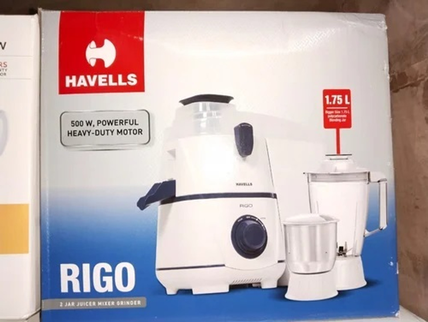 Image of HAVELLS RIGO 500 W Juicer Mixer Grinder