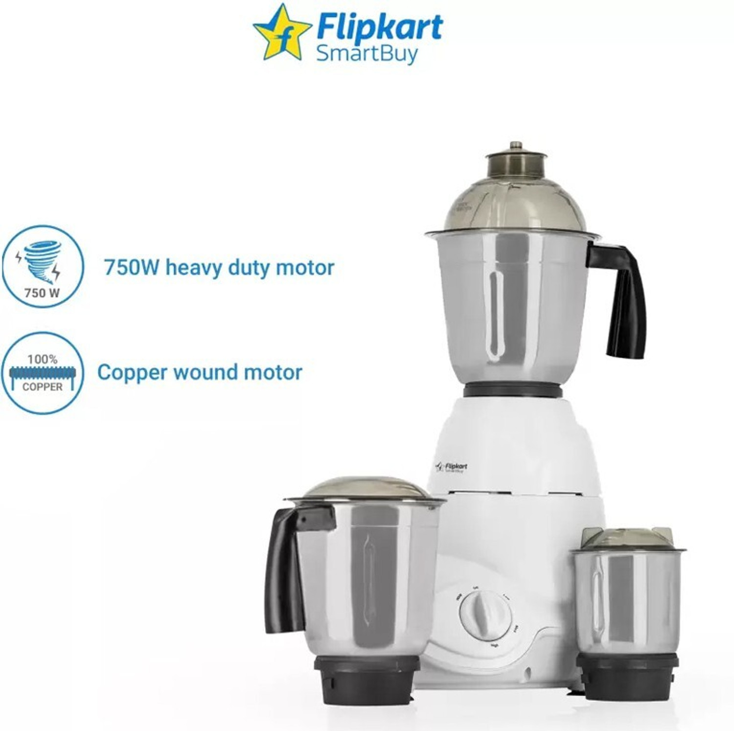 Image of Flipkart SmartBuy Turbo 750 W Mixer Grinder