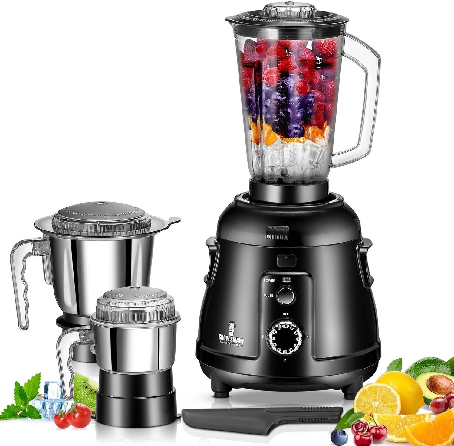 Growsmart Rhyno 1200W Powerful Heavy Duty Motor 1200 W Juicer Mixer Grinder