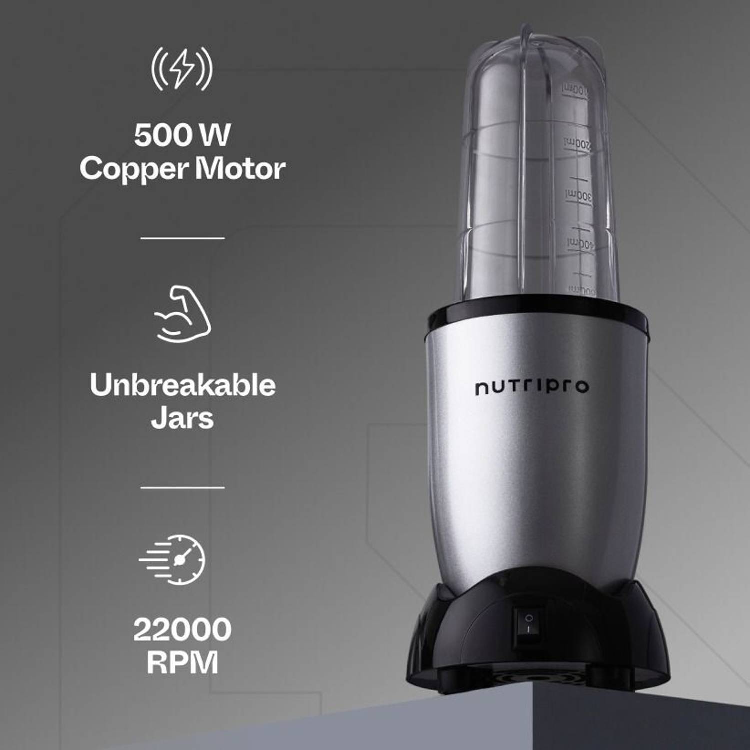 NutriPro 500 W Juicer Mixer Grinder - Image 2