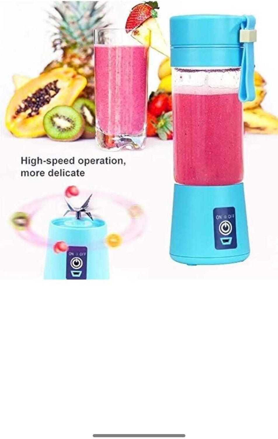 Image of MAHNOOR ENTERPRISES NG-01 Portable & Rechargeable USB Juicer Blender | 380ml Mini Smoothie Maker 240 W Juicer Mixer Grinder