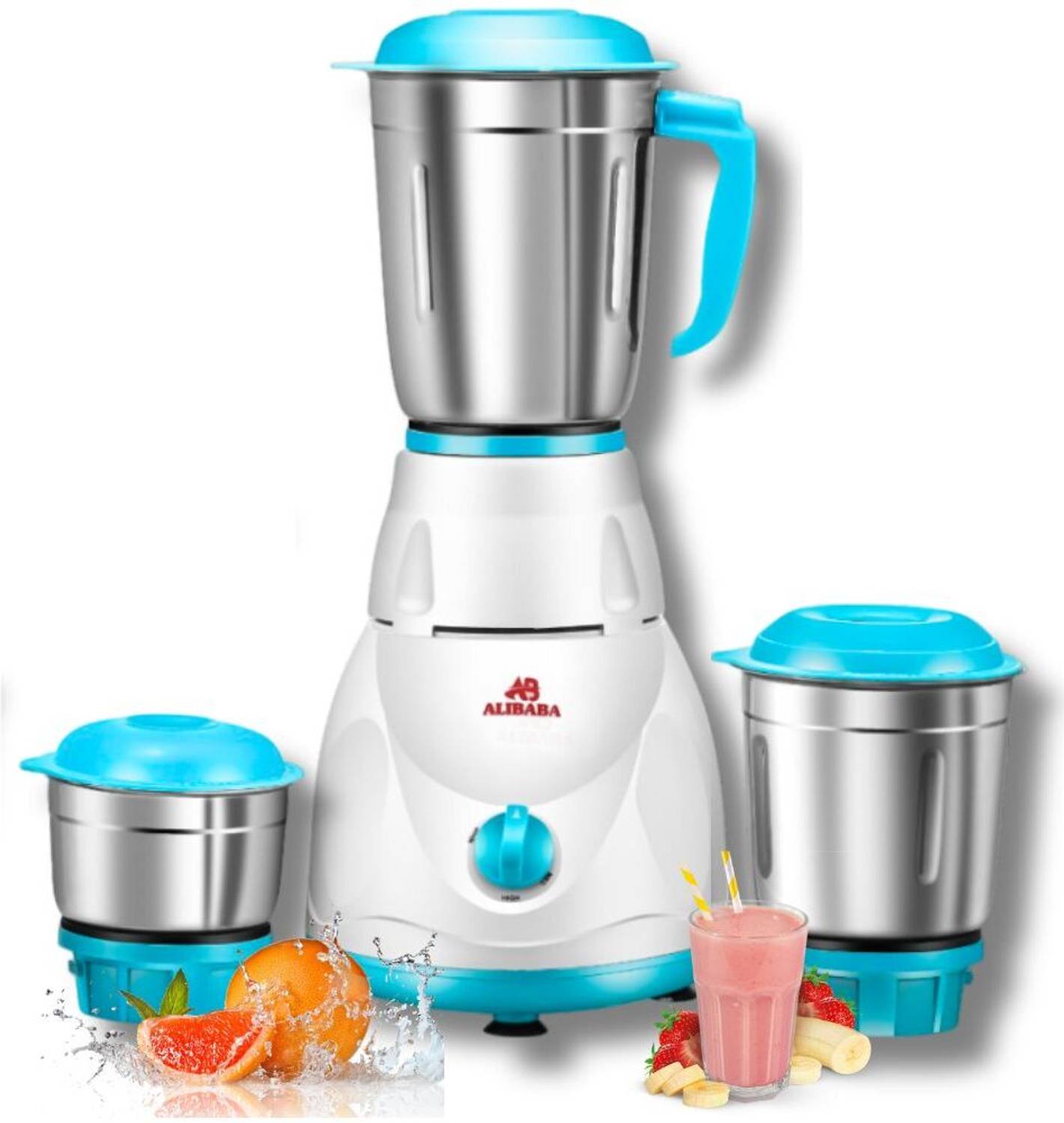 Alibaba Starlet with Powerful Motor for Grinding, Mixing, Juicing Up to 550 W Mixer Grinder