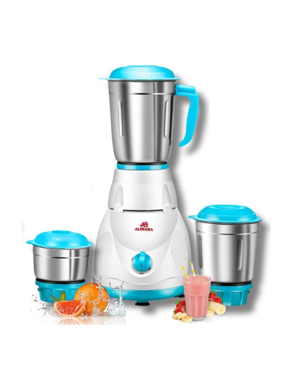 Alibaba Starlet with Powerful Motor for Grinding, Mixing, Juicing Up to 550 W Mixer Grinder