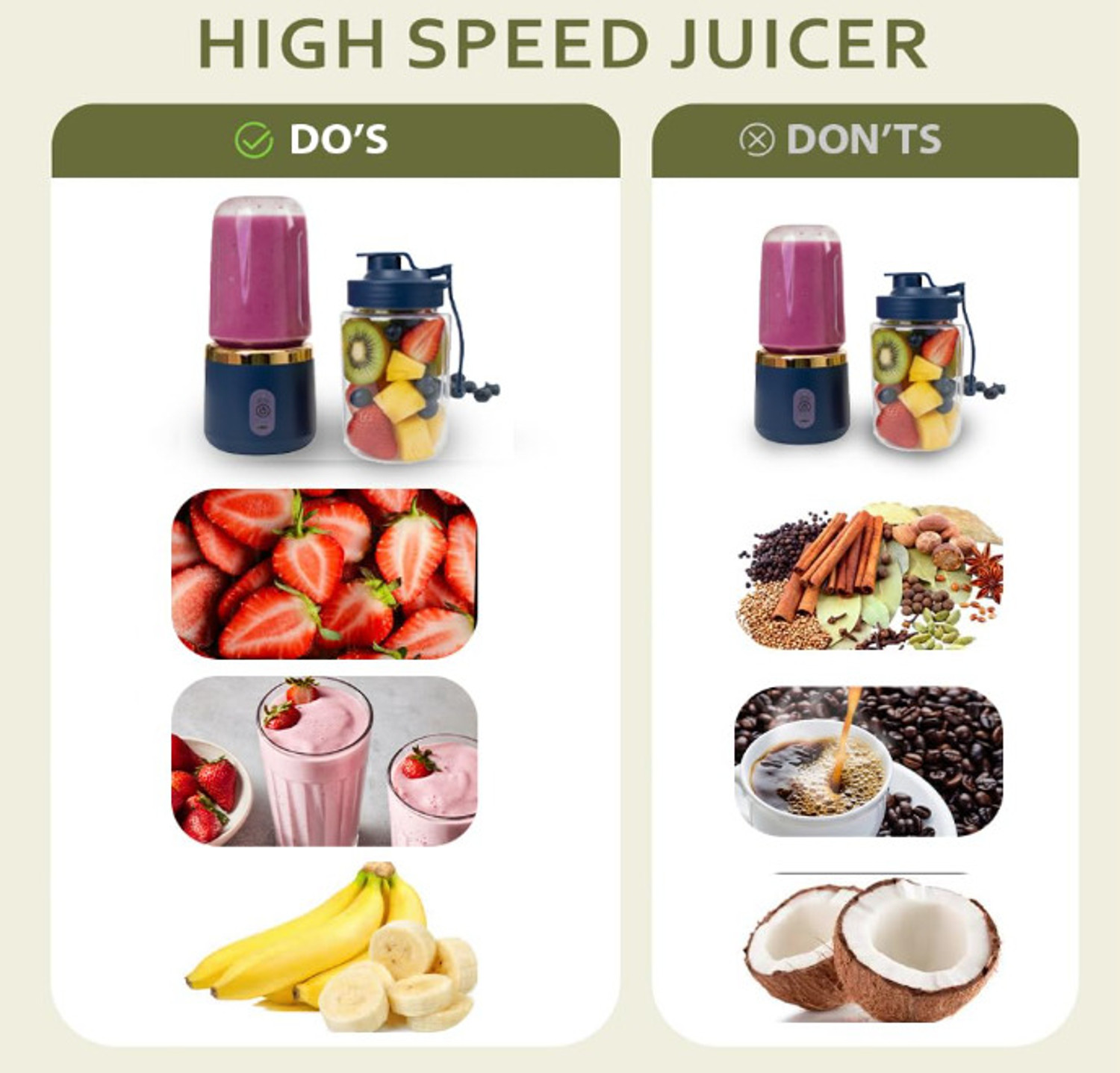 Image of Kaashvi enterprises Portable Mixer Jar Juicer USB Blender For Juice & Smoothies 40 W Juicer