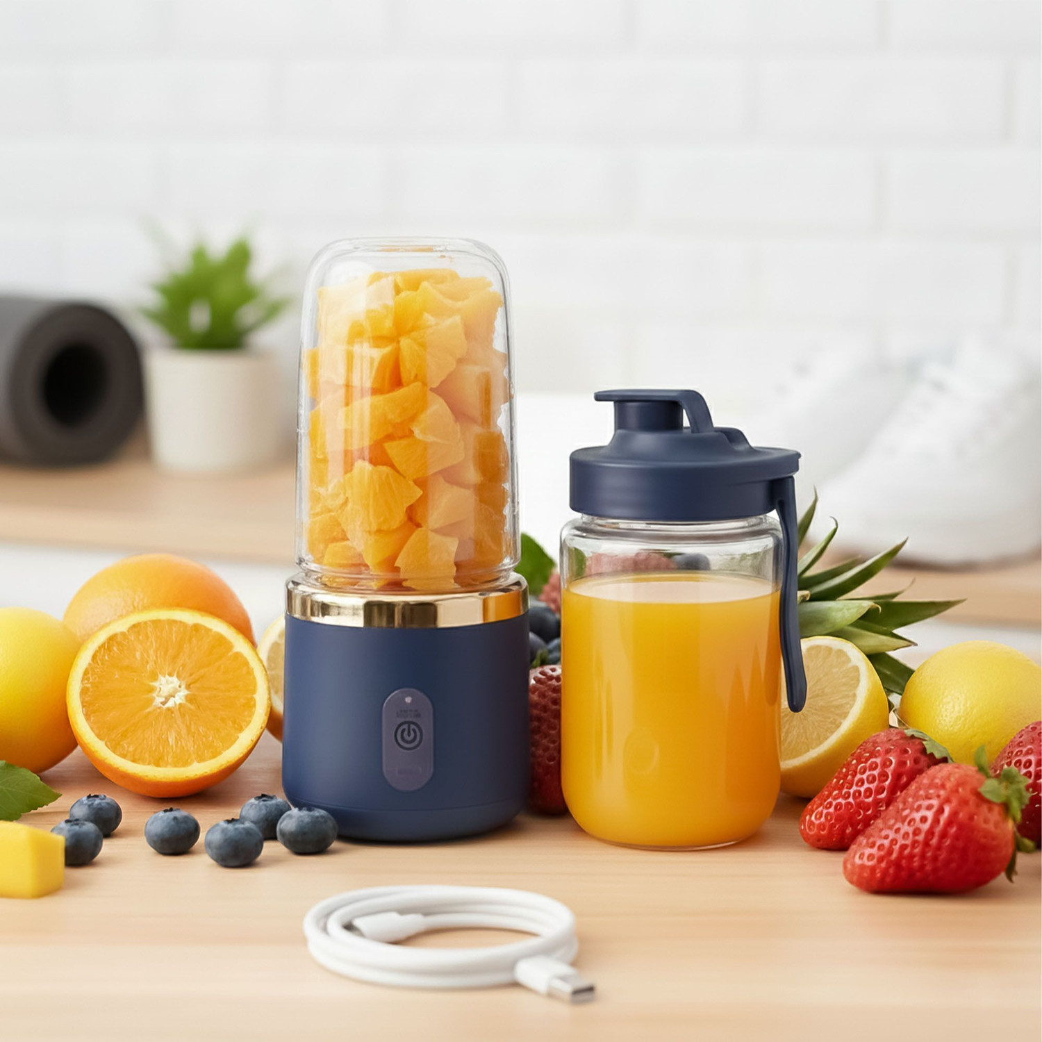 Image of Radhe hand Juicer Blue 105 W Juicer Mixer Grinder
