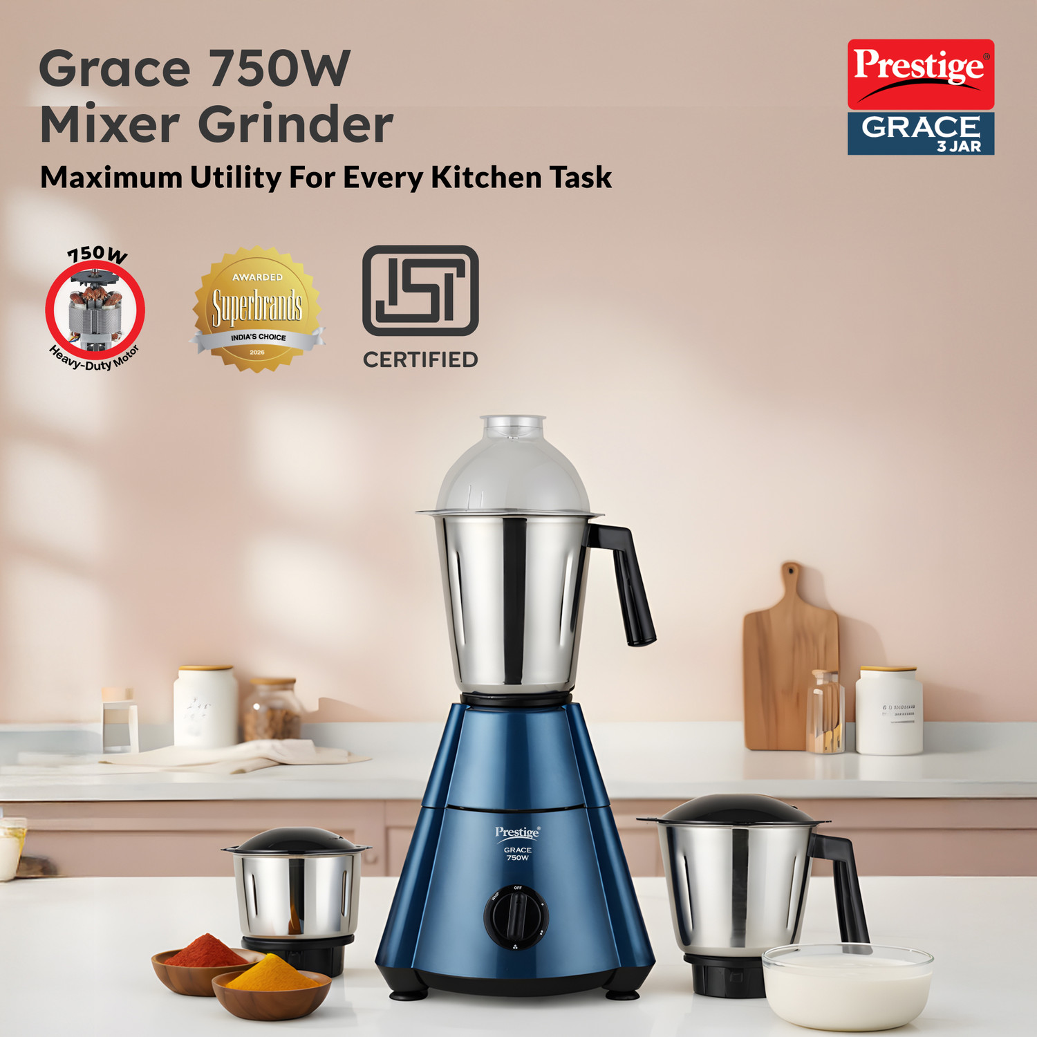 Image of Prestige 230V 750 W Mixer Grinder