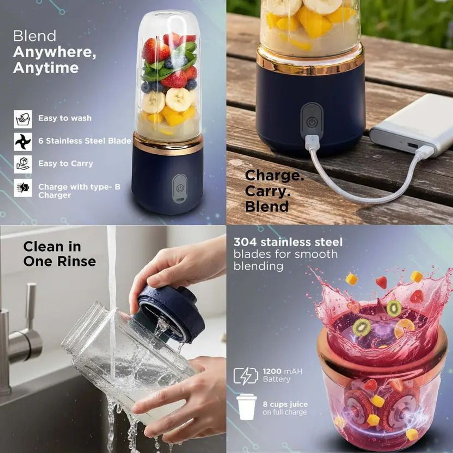 Image of HSH GOLDI Performance Series 300 W Juicer Mixer Grinder