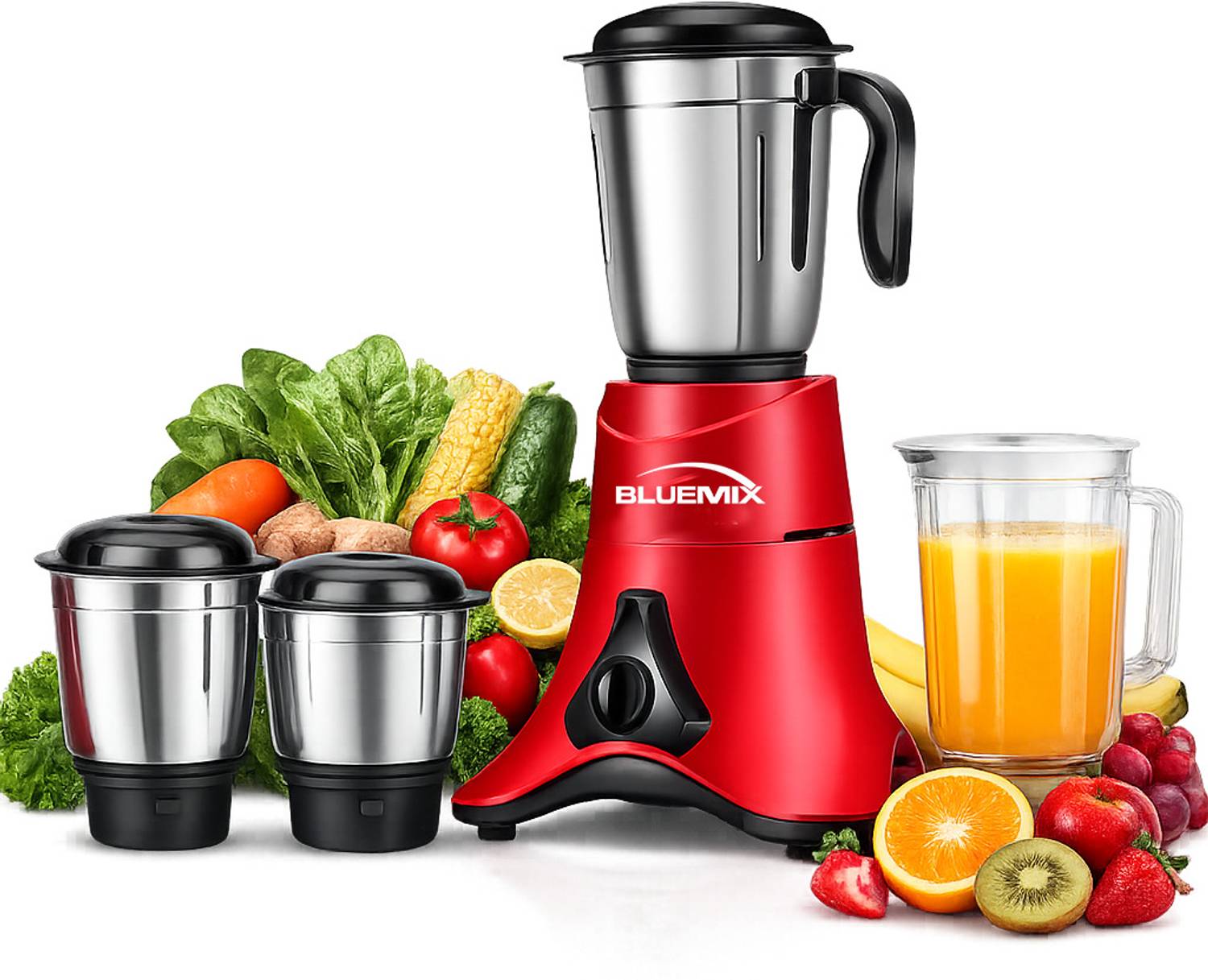 Bluemix Smart 750 W Mixer Grinder (Trio 4Jar with High Performanc