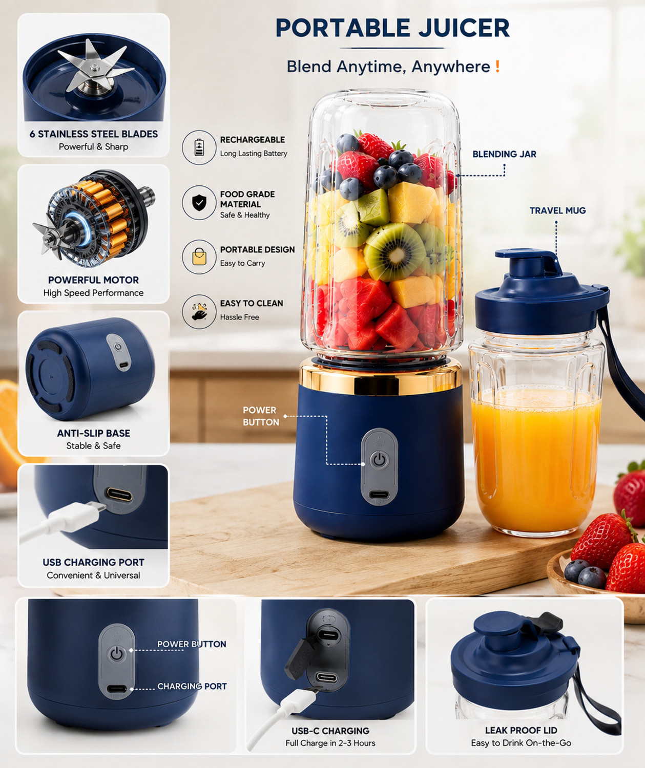Image of NutriPro MIXER JUICER 08 50 W Juicer Mixer Grinder