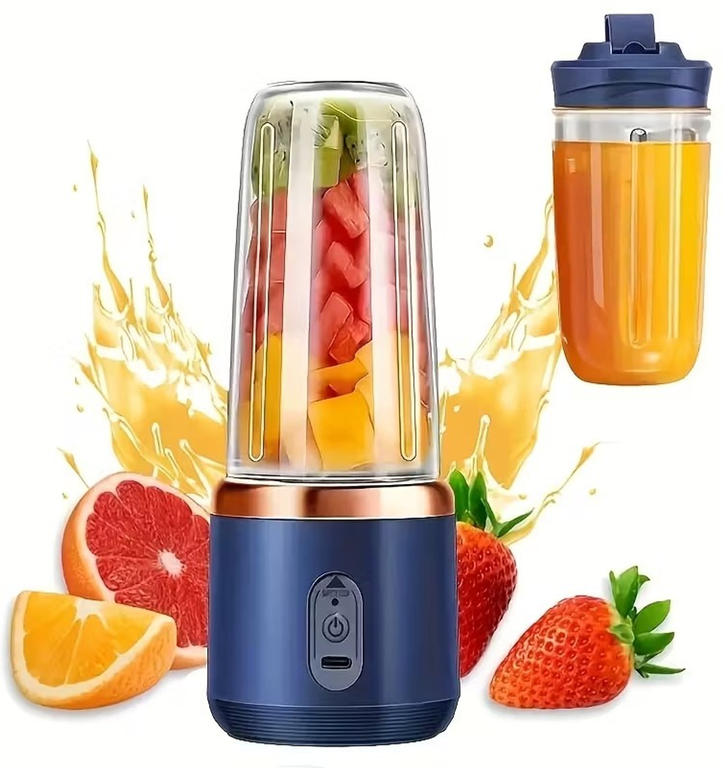Image of Sasimo Portable Blender Juicer Mixer for Shakes,Smoothies And Juices ice etc USB-C Port 40 W Juicer Mixer Grinder