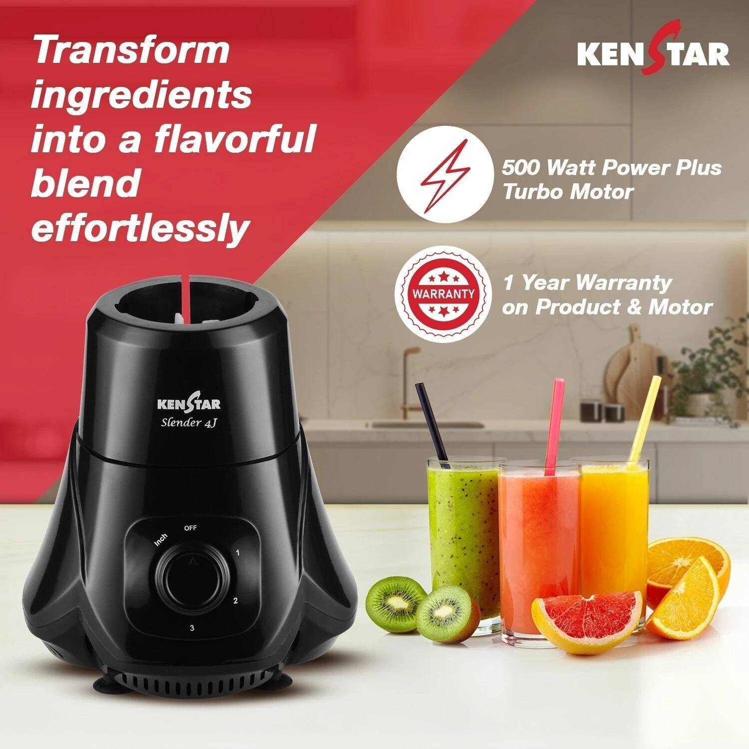 Kenstar Slender 500 W Mixer Grinder - Image 4