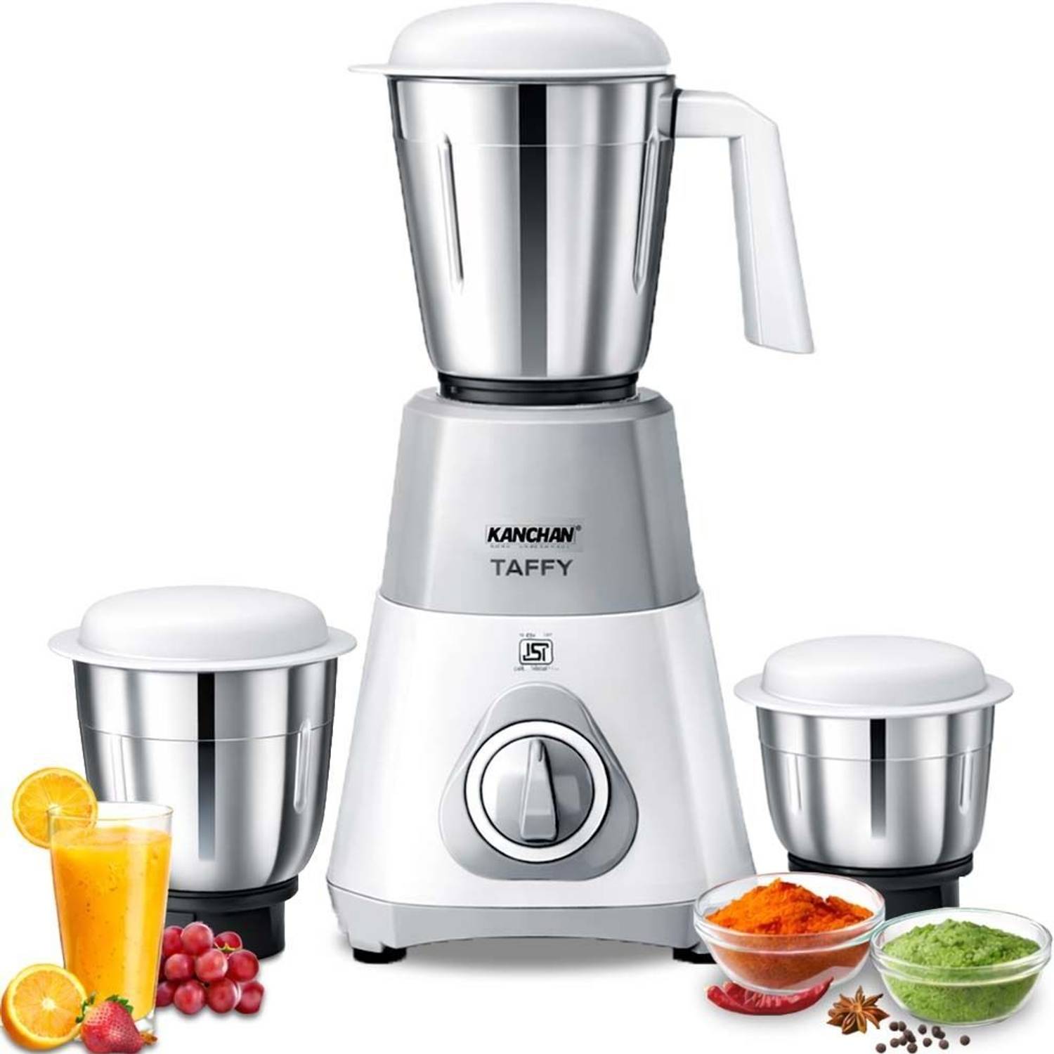 KANCHAN KA-New Taffy 650 W Mixer Grinder (KA-New Taffy-650W-MG-3J
