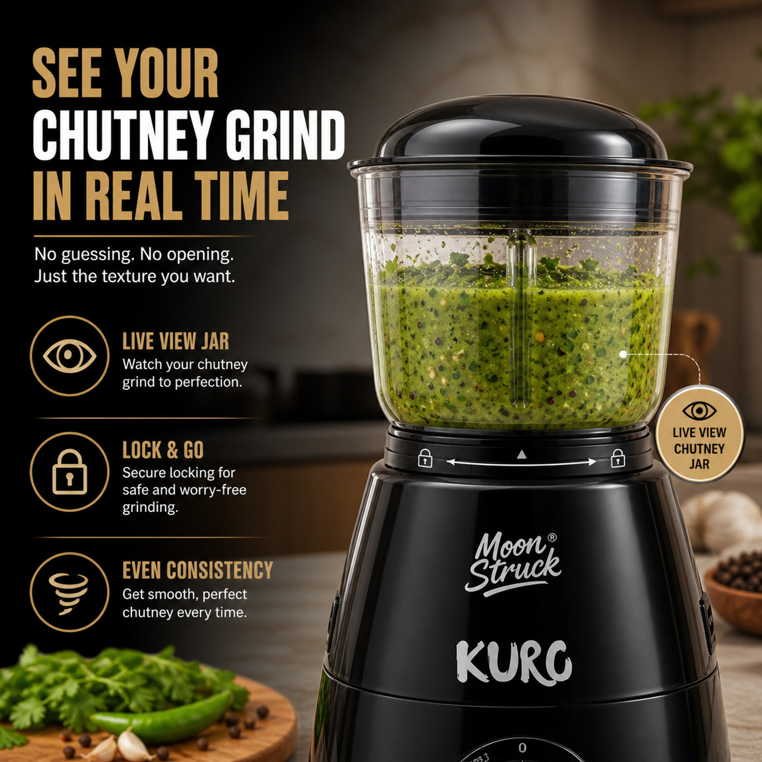 Image of Moonstruck Kuro 2 Jar Set 700 W Mixer Blender