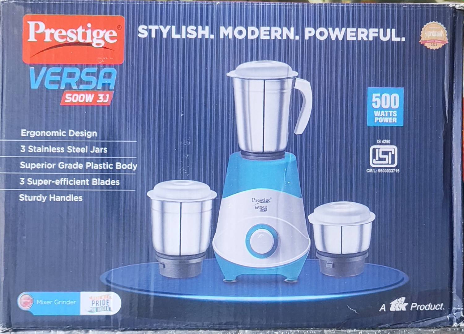 TTK PRESTIGE VERSA 500 W Mixer Grinder Price in India - Buy TTK