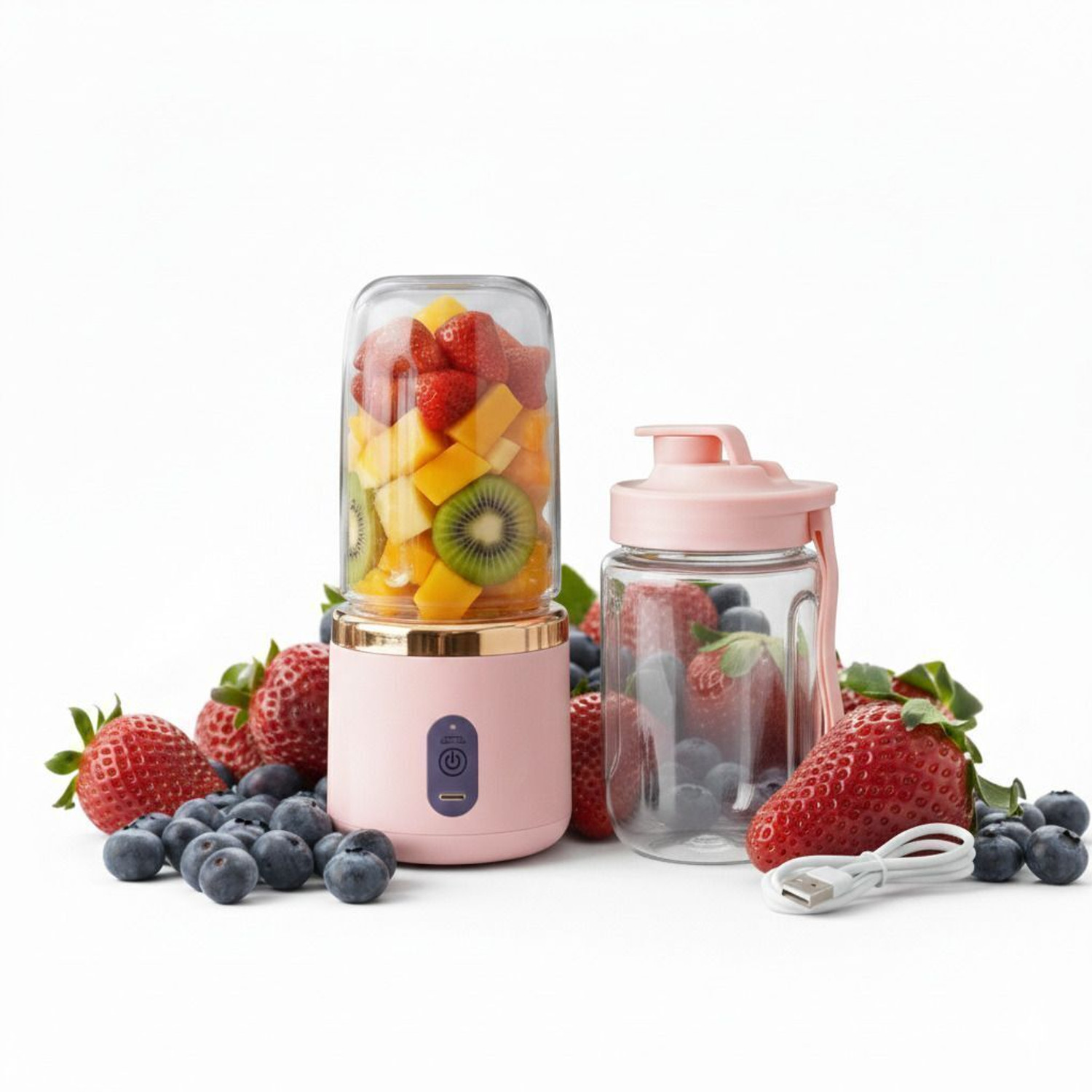 Image of Elvara creations Rechargeable Portable Blender for Smoothie and juices 105 W Juicer Mixer Grinder