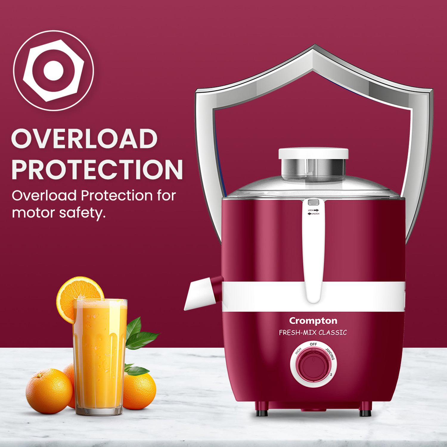 Image of Crompton Fresh Mix Classic 500 W Juicer