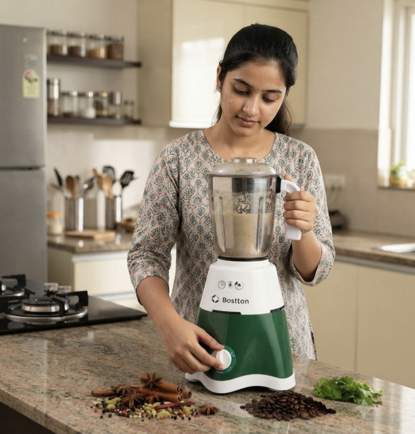 Image of Bostton 750 Watt Copper Winded Motor 750 W Mixer Grinder