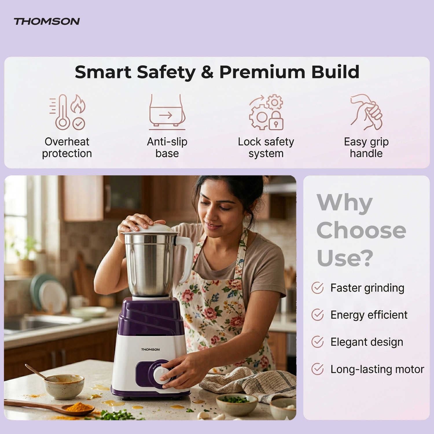 Image of Thomson FreshMix 700 W Mixer Grinder