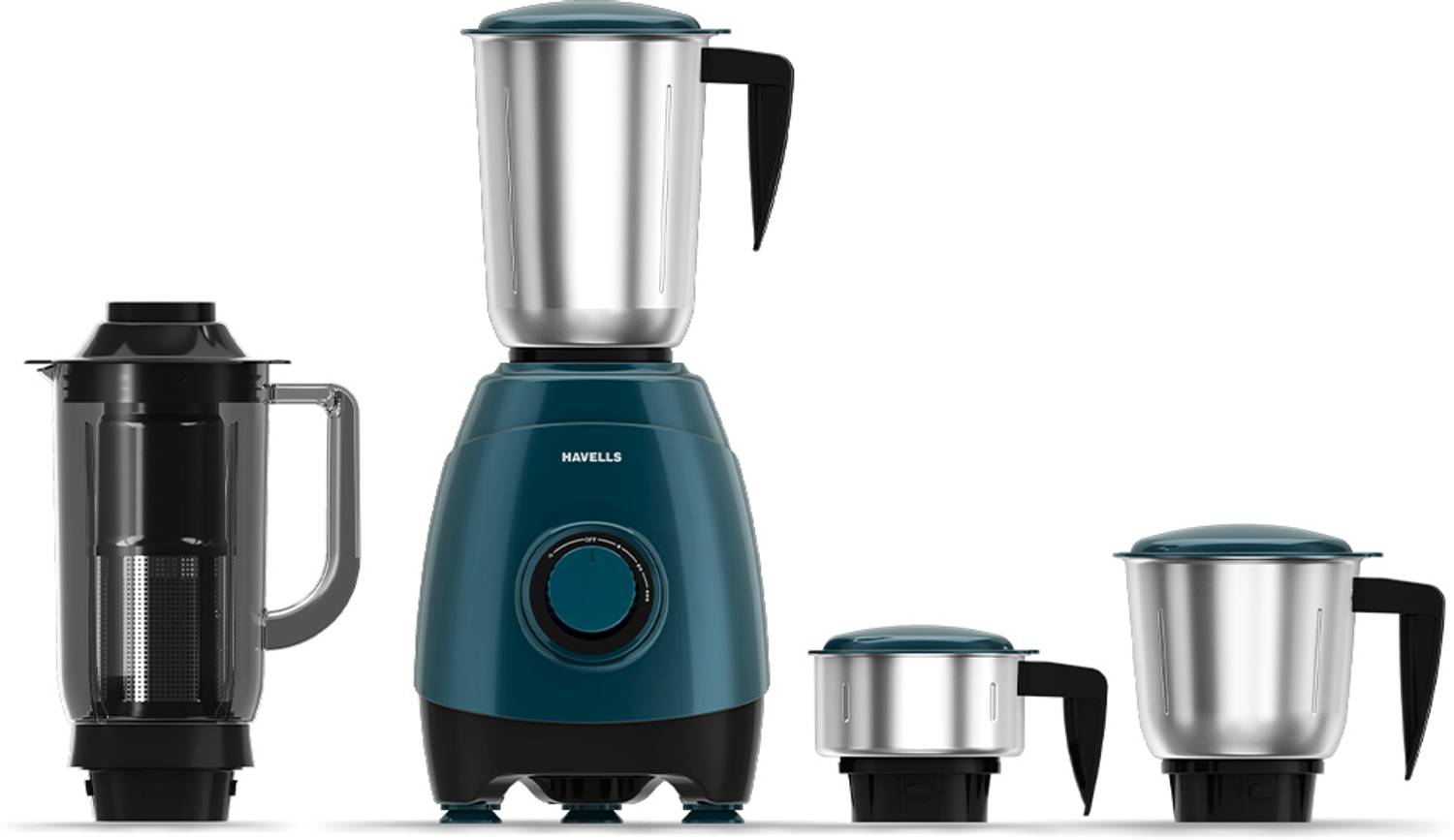 HAVELLS ESO 750 W Mixer Grinder (ESO 4 Jars Teal)