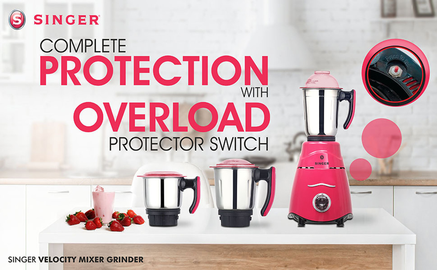 Image of SINGER VELOCITY 750 W Mixer Grinder