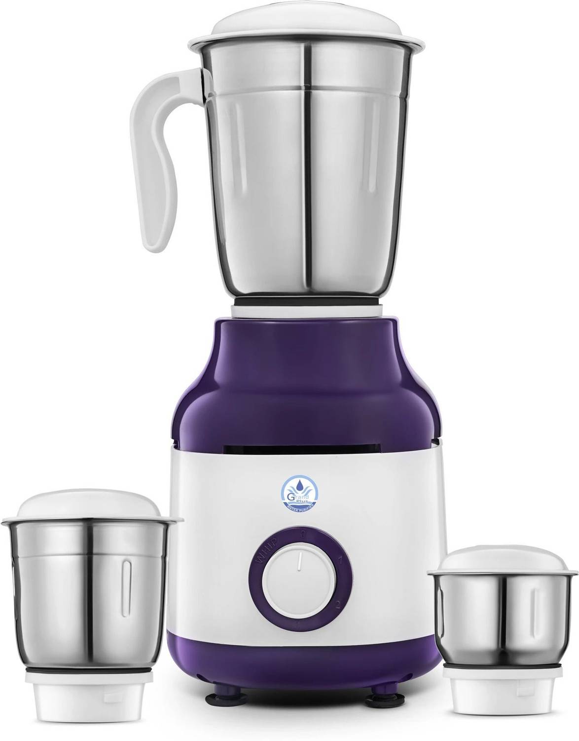Grand plus White Purpel 550 W Mixer Grinder (Neo 3 Jars White