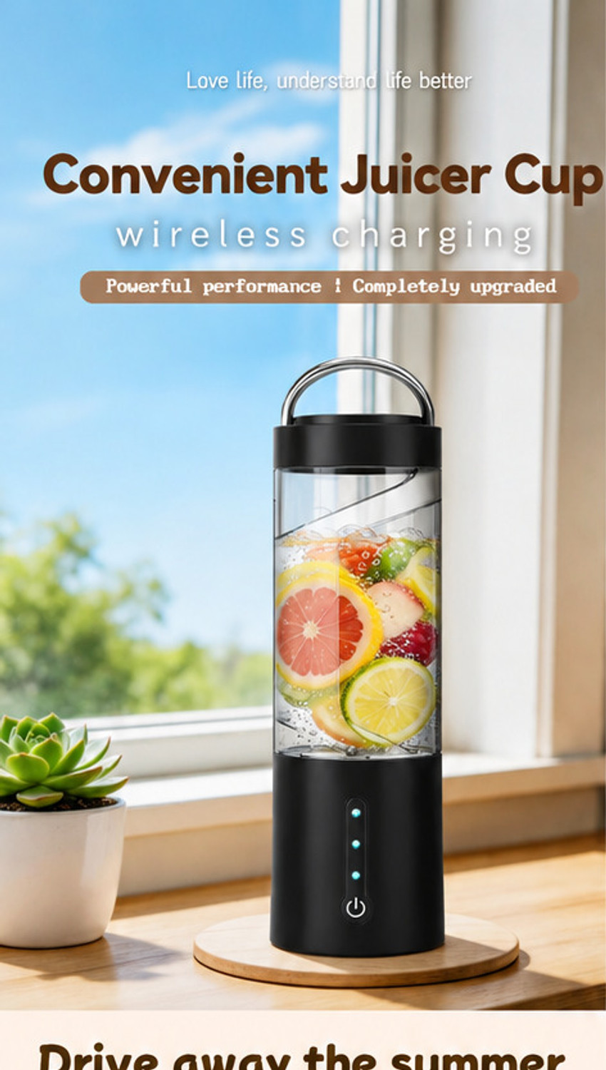 Image of Vozica Portable Blender,JuicerUSB Rechargeable Mini Personal Juicer,Shakes and,Smoothie 40 W Juicer Mixer Grinder
