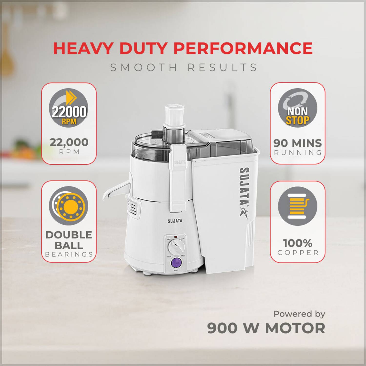 SUJATA Juicer Mixer Grinder 900 W - Image 3