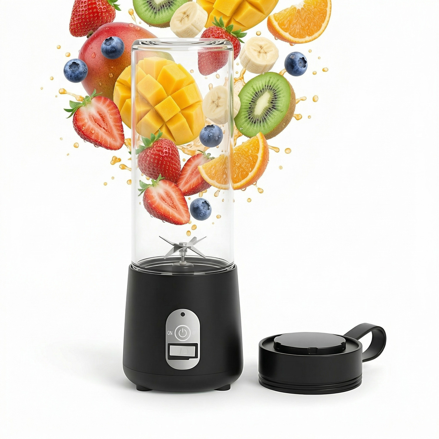 Image of blendjet Portable Blender 420ml USB Rechargeable | 1500mAh | 6 Steel Blades 150 W Juicer Mixer Grinder