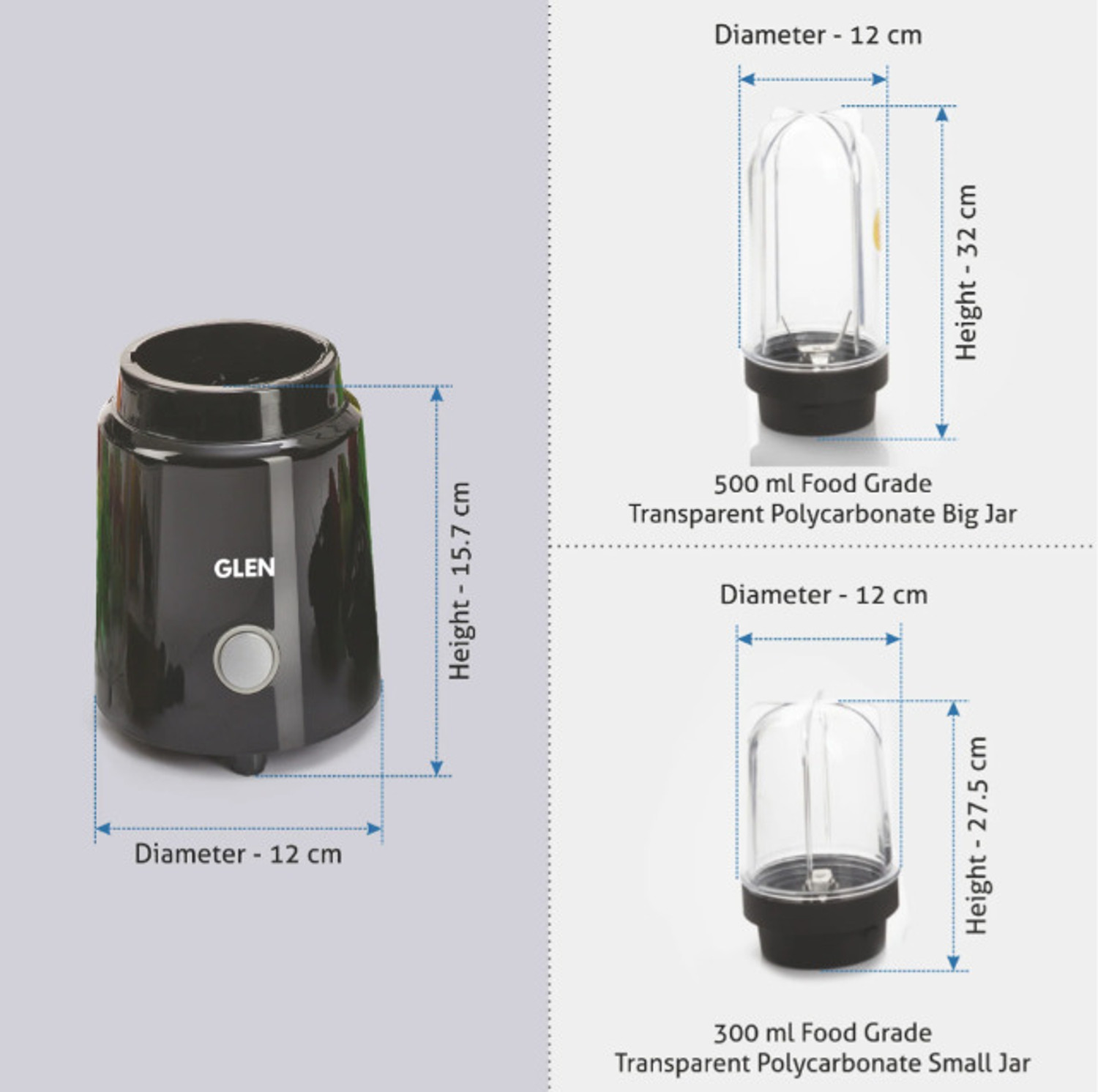 Image of Glen Active Blender 350 W Mixer Grinder