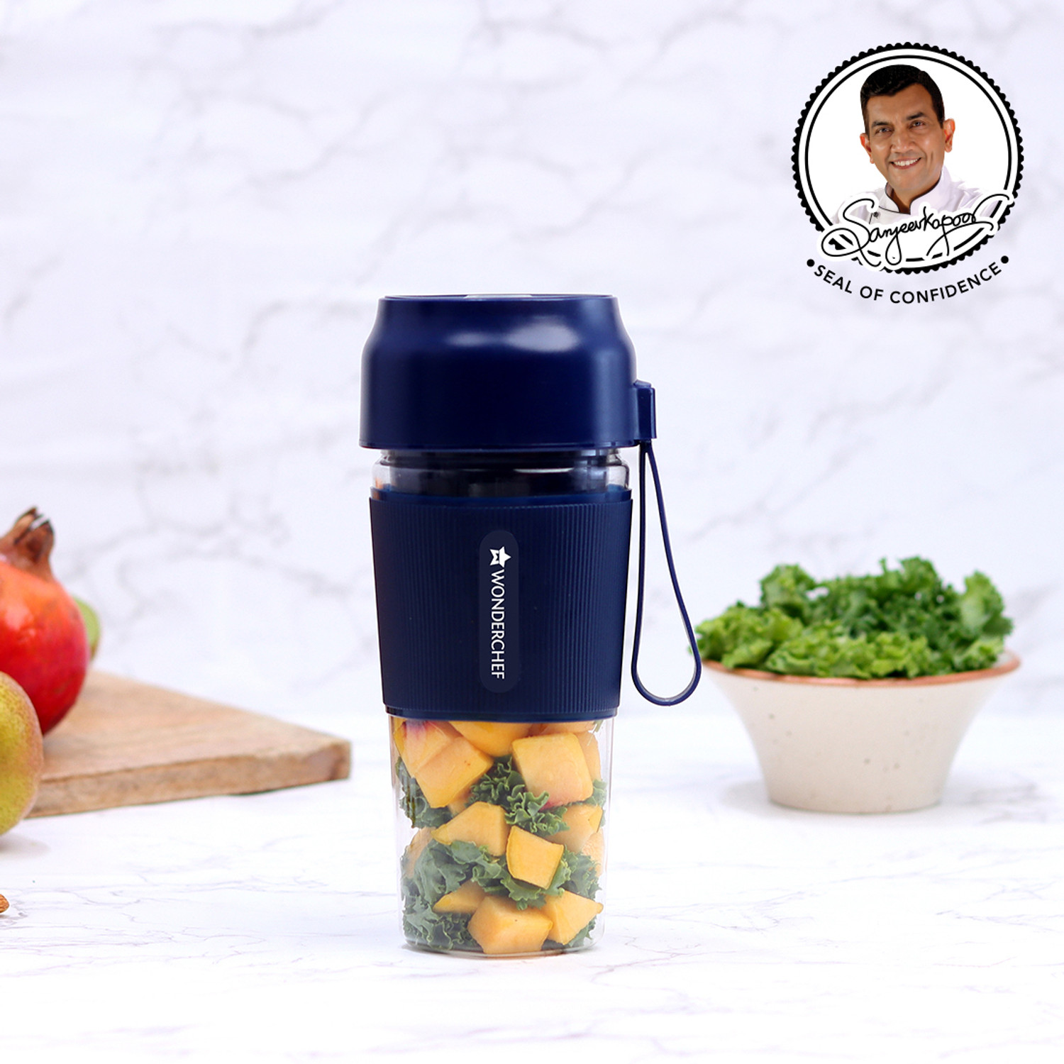 Image of WONDERCHEF Nutri-Cup Portable Blender with USB Charging 40 W Juicer